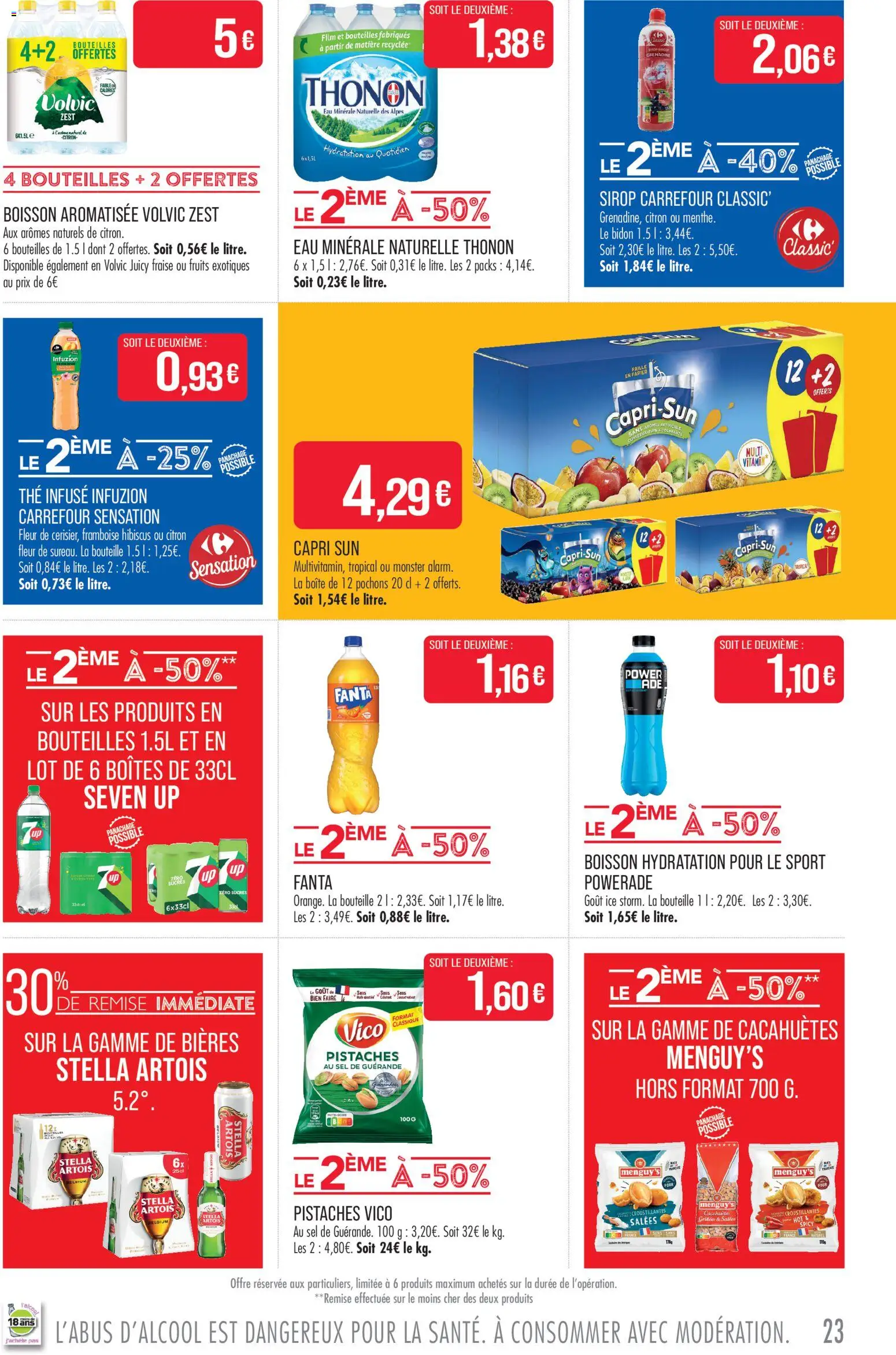 {H1} | Page: 23 | Produits: Volvic, Fraise, Four, Pistaches