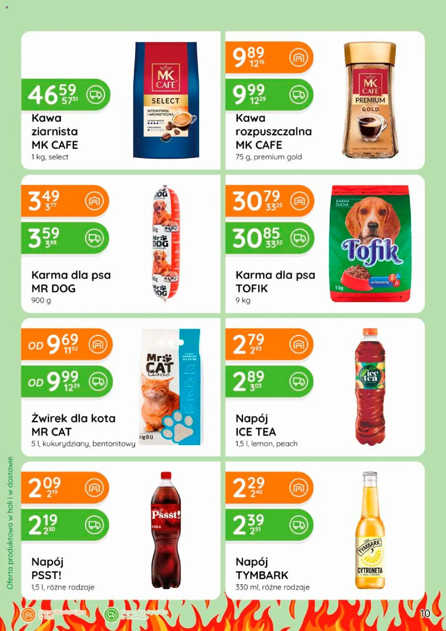 Eurocash gazetka - Grill od 09.04.2026 | Strona: 10 | Produkty: Żwirek dla kota, Ice Tea, Karma dla psa, Kawa