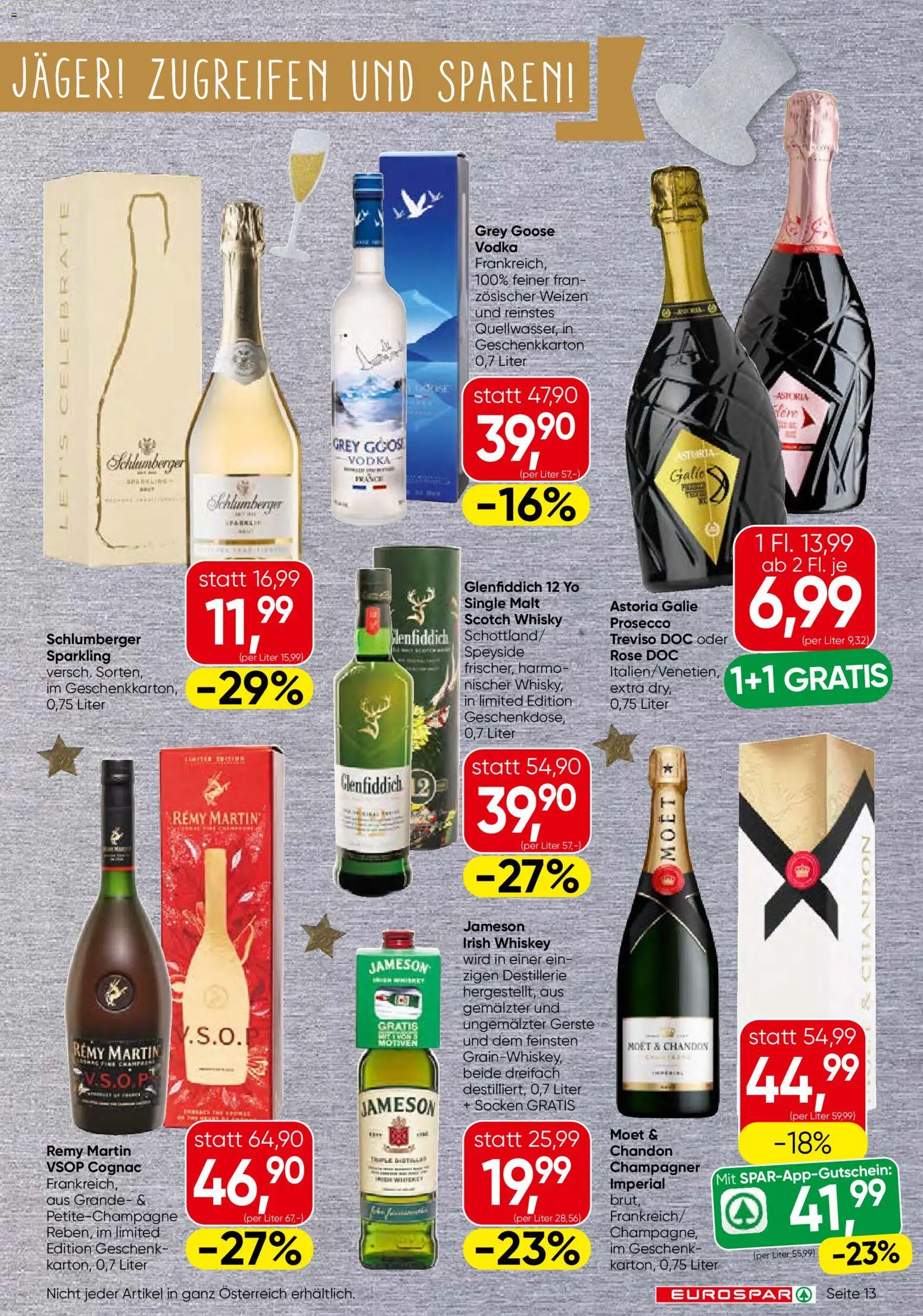 Eurospar Flugblatt - Wien gültig ab 18.12.2025 | Seite: 13 | Produkte: Whiskey, Socken
