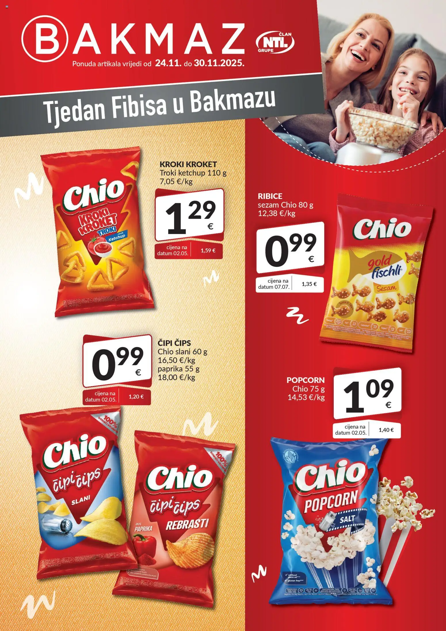 Bakmaz katalog | vrijedi od 24.11.2025 | Stranica: 1 | Proizvodi: Paprika, Čips, Krumpir