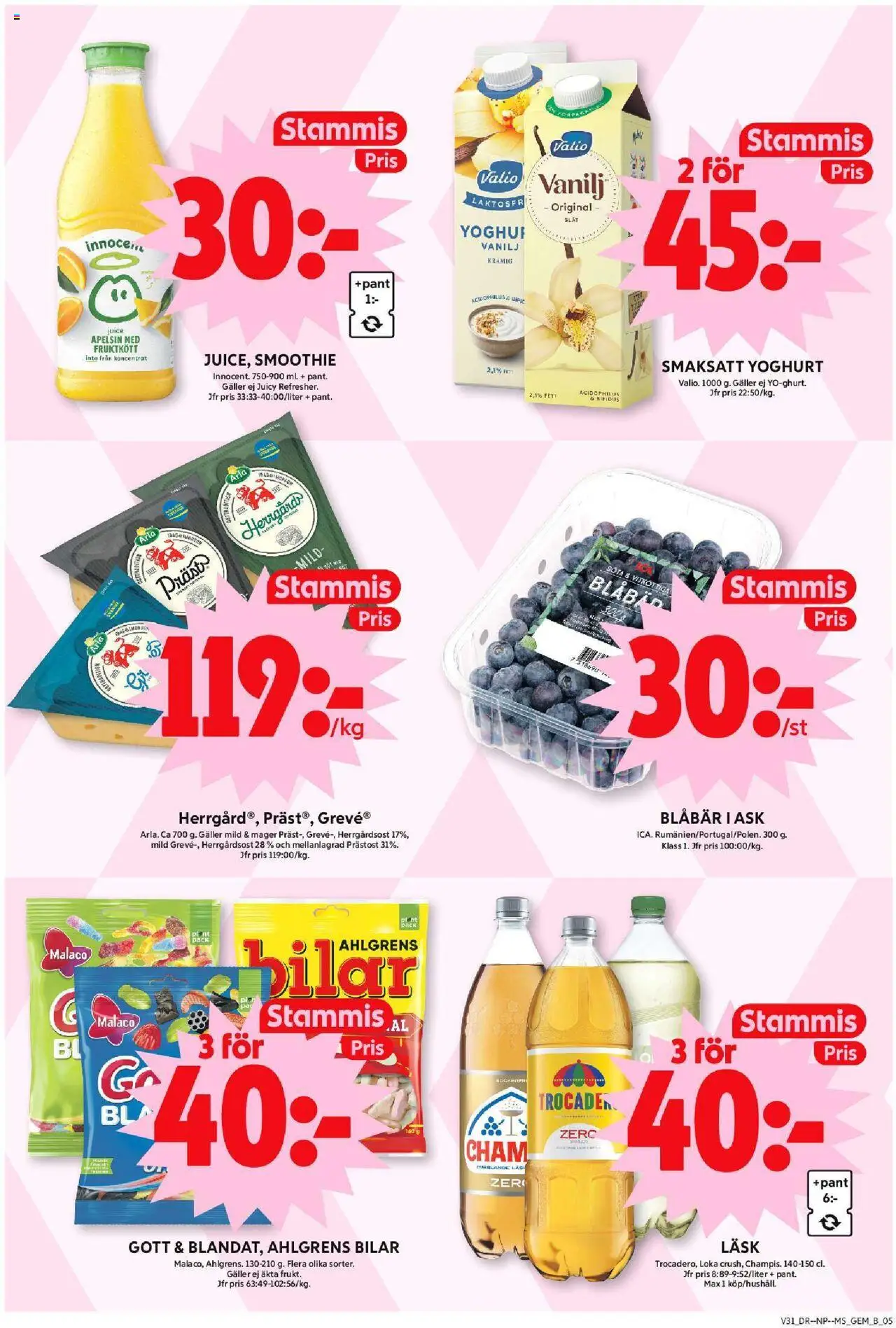 ICA Maxi reklamblad aktuell från 28.07.2025 | Sida: 5 | Produkter: Galler, Yoghurt, Juice, Blåbär
