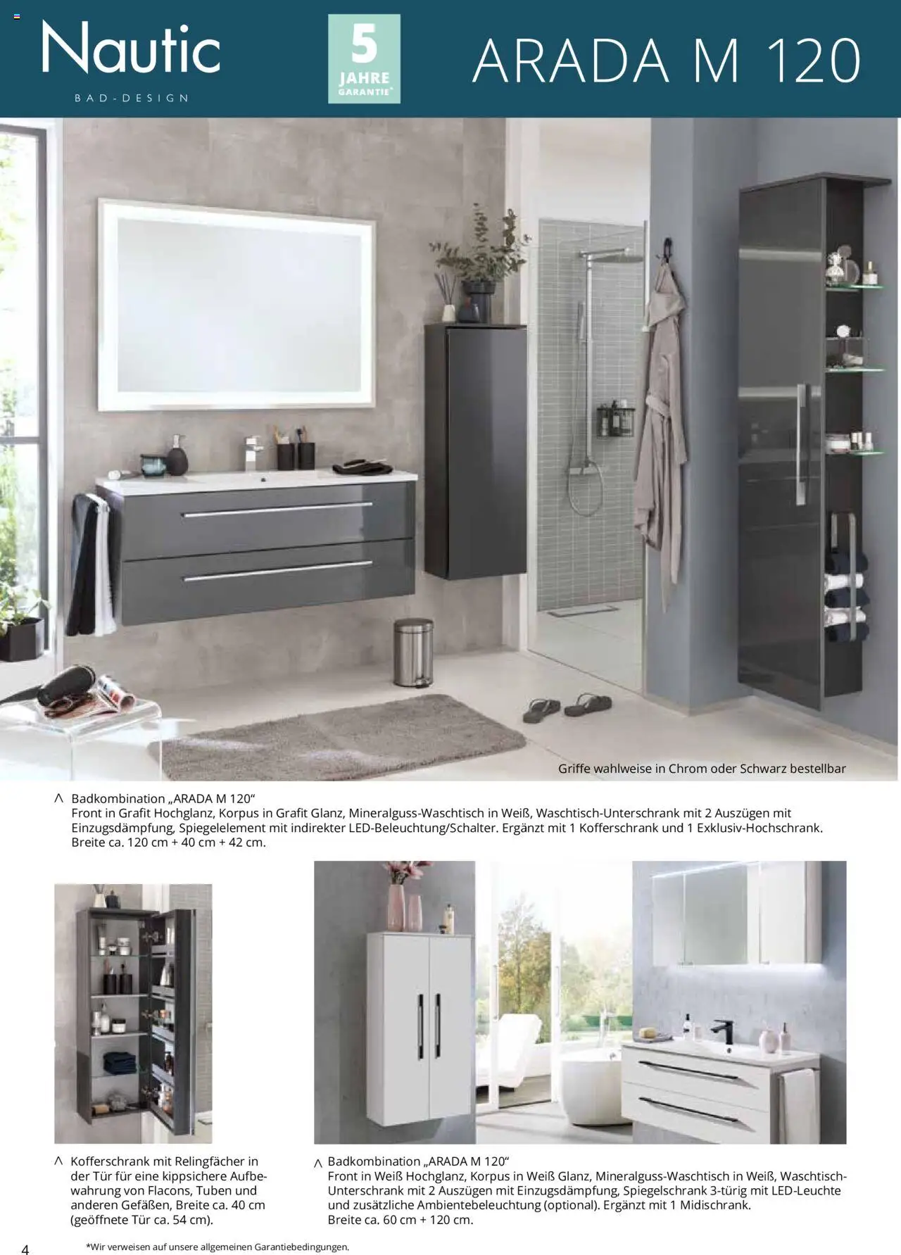 Hammer Zuhause Nautic Badmoebel - gültig ab dem 01.01.2024 | Seite: 4 | Produkte: Bad, Tür, Spiegelschrank, Unterschrank