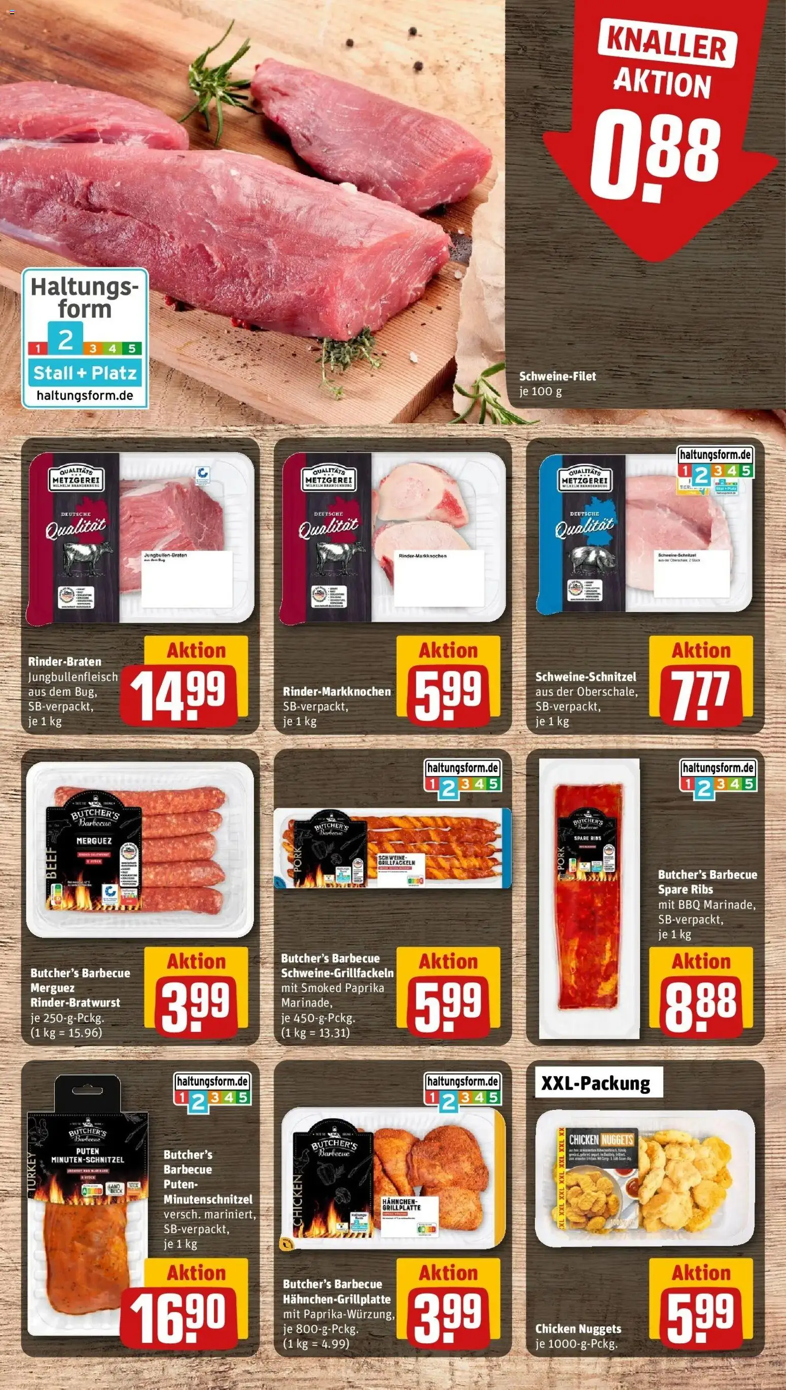 Rewe Prospekt Alsbach / Hähnlein	 – gültig ab 12.04.2026 | Seite: 6 | Produkte: Rinderbraten, Hahnchen, Schnitzel, Schweinefilet
