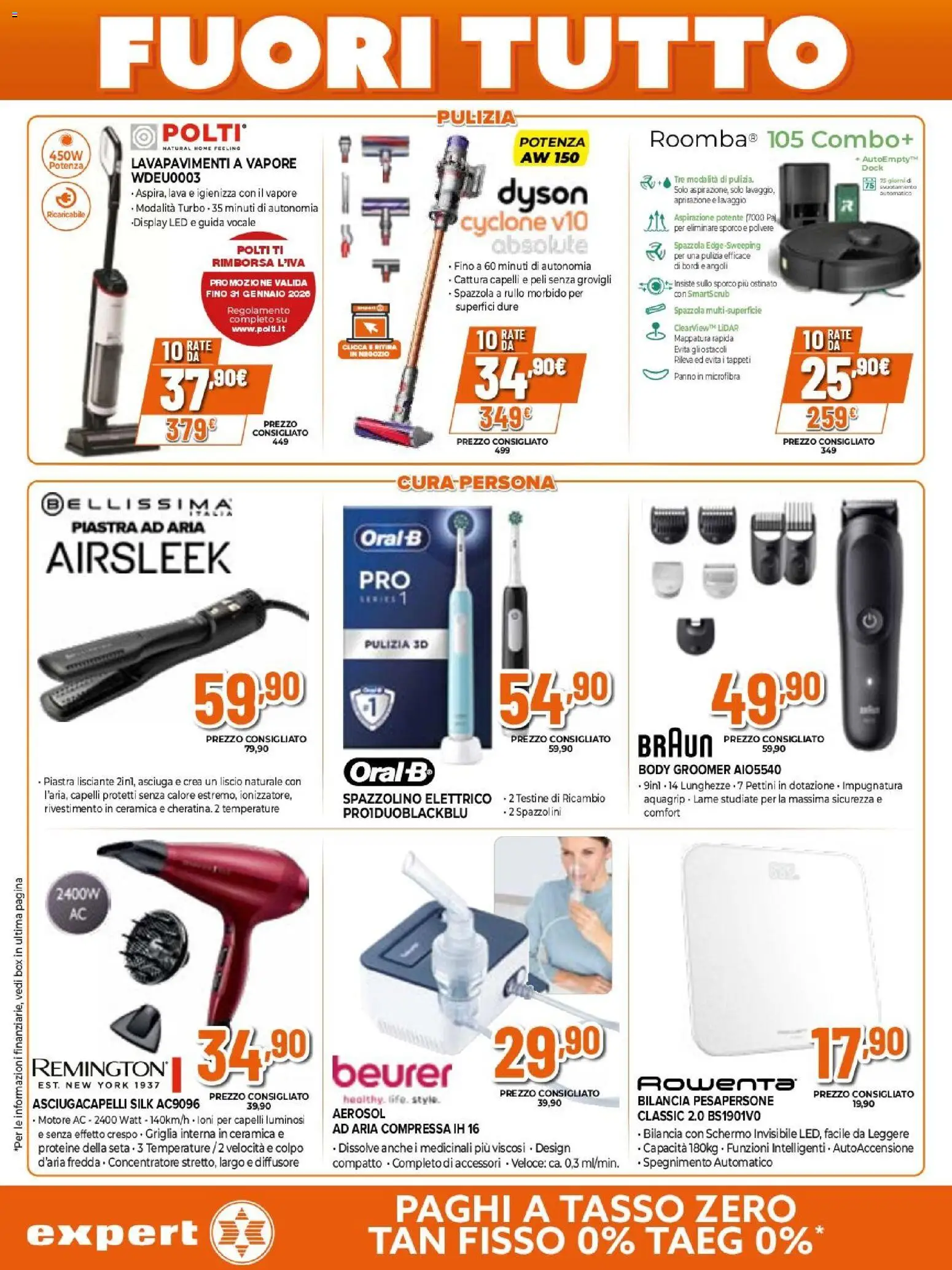 Volantino Expert del 15.01.2026 | Pagina: 21 | Prodotti: Spazzola, Bilancia, Asciugacapelli, Spazzolino elettrico