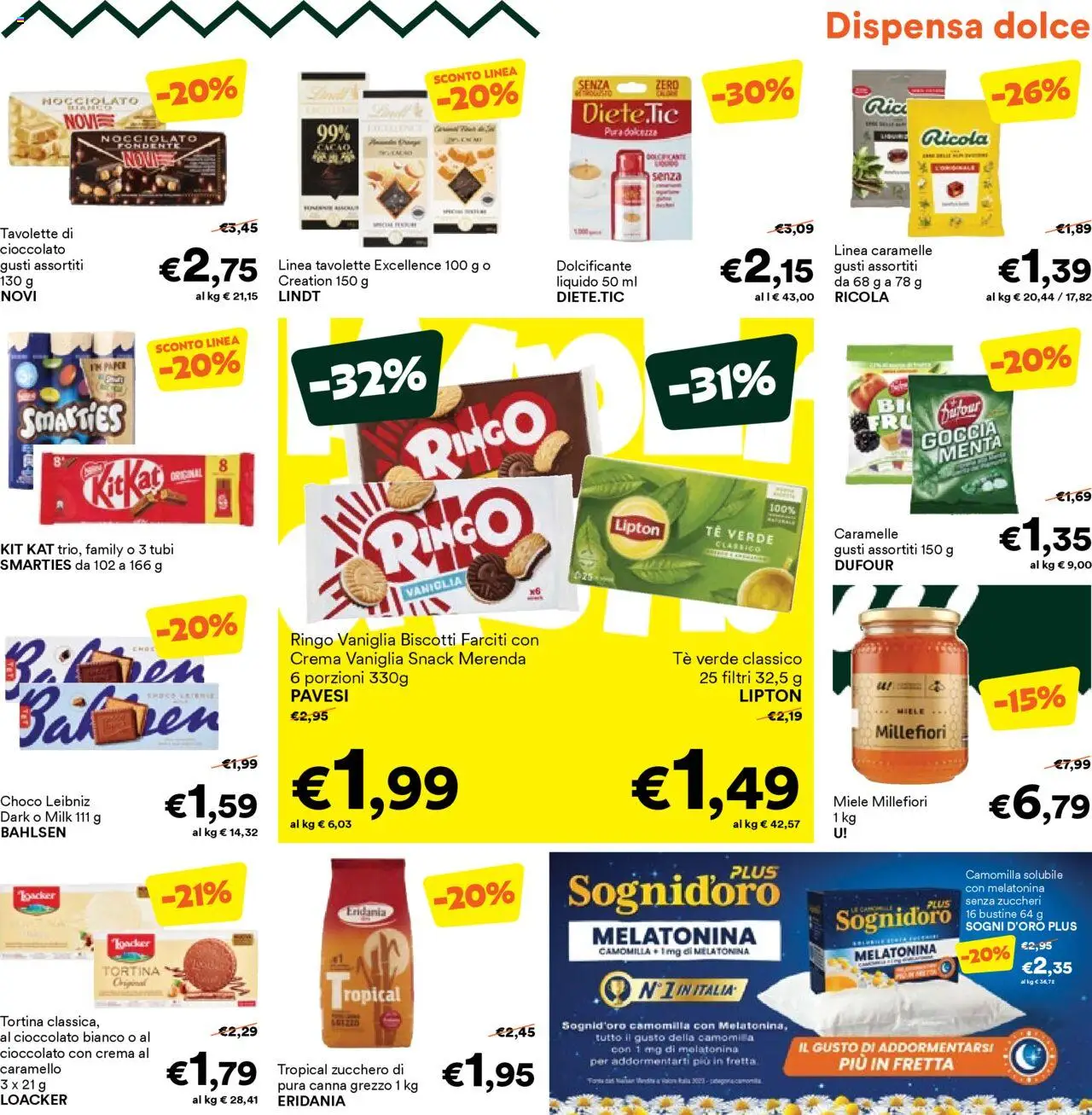 Volantino Unes del 08.10.2025 | Pagina: 11 | Prodotti: Caramelle, Biscotti, Menta, Miele