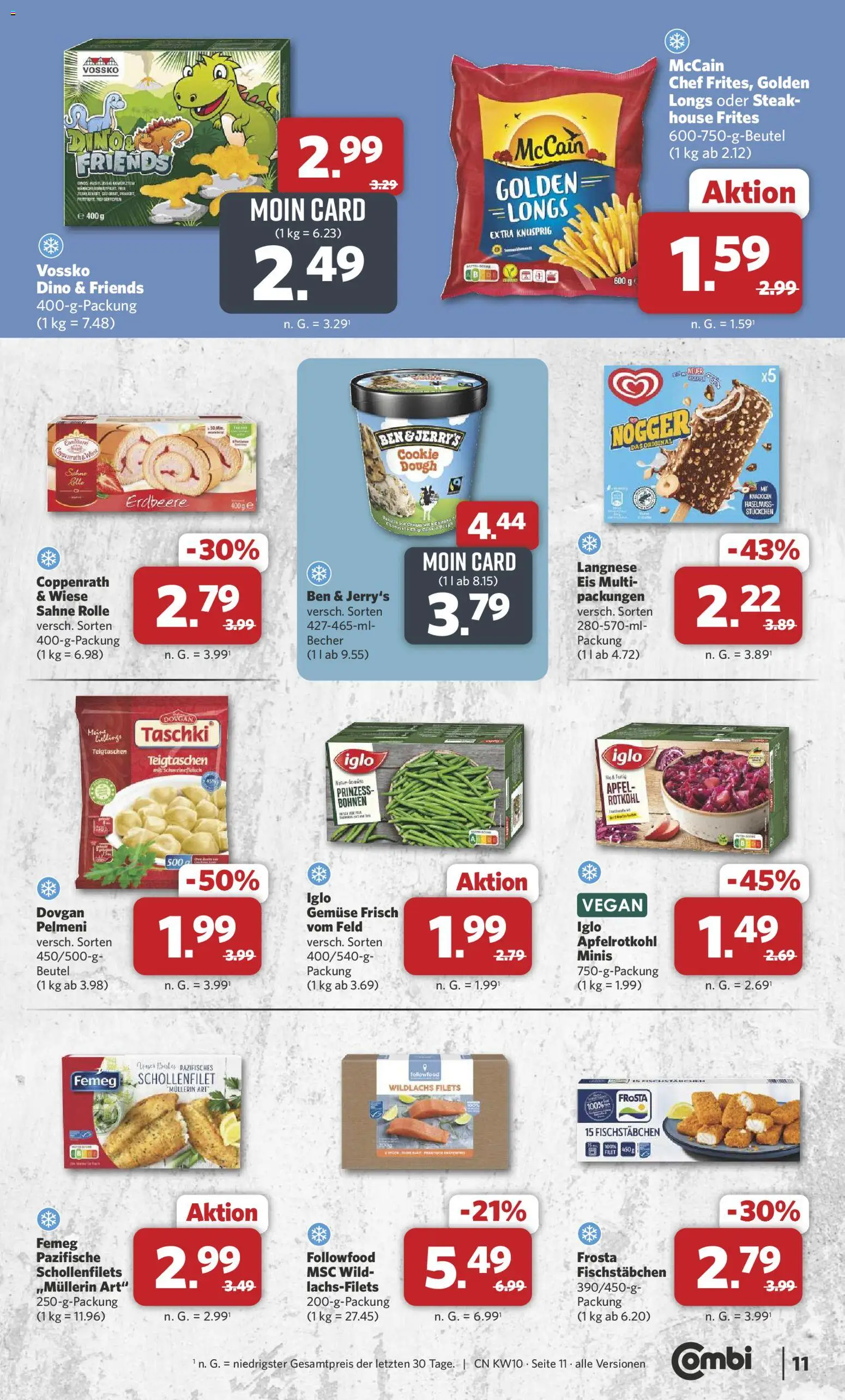 Combi Prospekt 	 – gültig ab 02.03.2026 | Seite: 11 | Produkte: McCain, Gemüse, Sahne, Eis