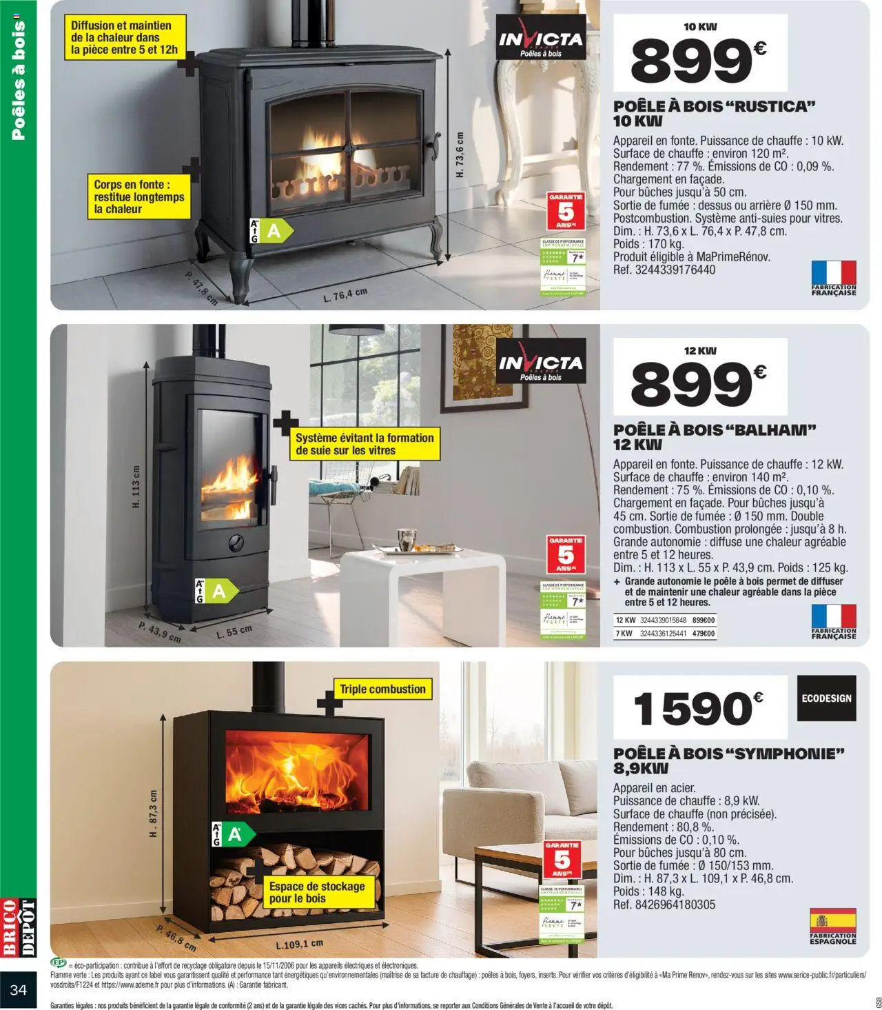 {H1} | Page: 34 | Produits: Poêle, Poids, Poêle à bois