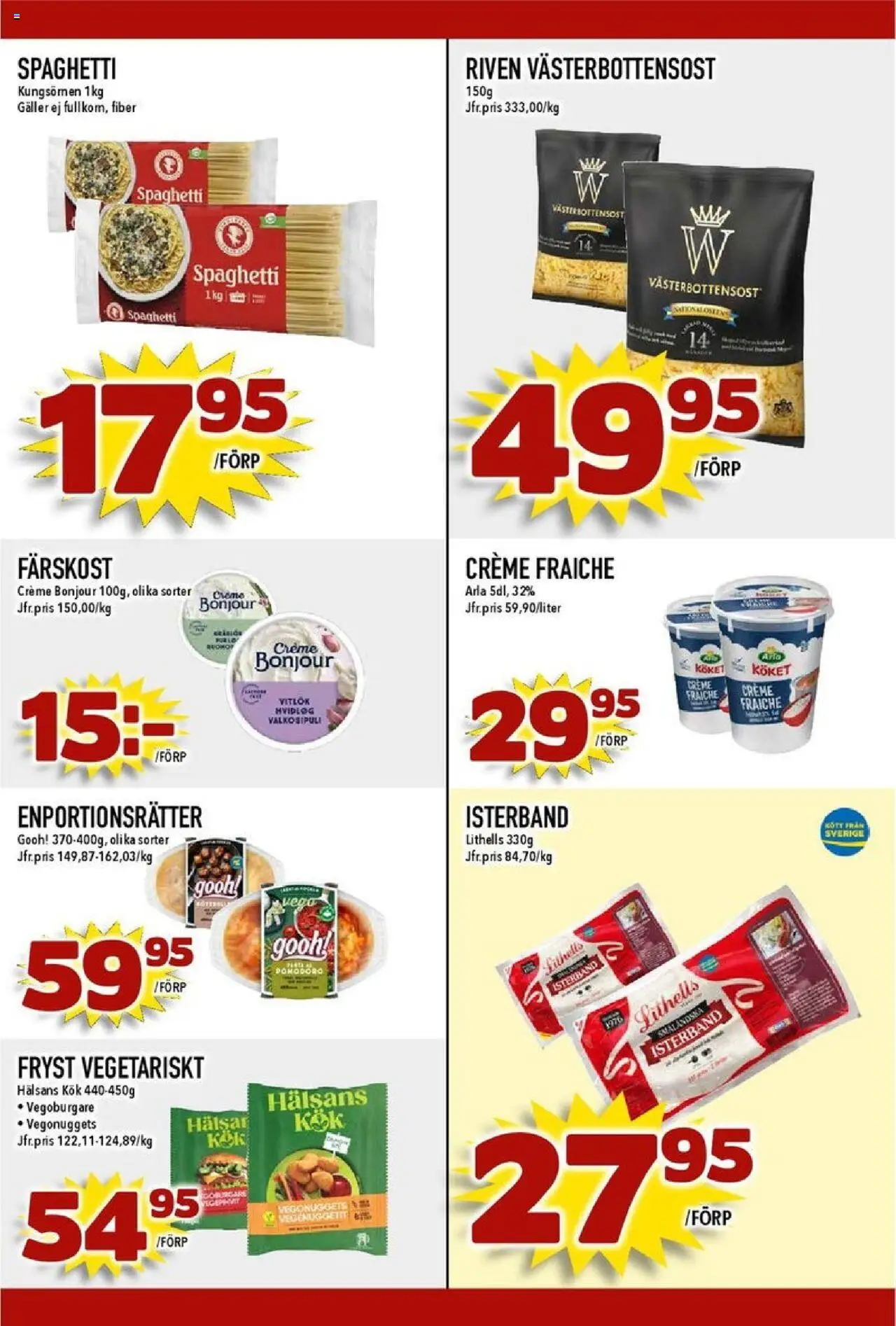 Nya Pulsen reklamblad aktuell från 15.09.2025 | Sida: 16 | Produkter: Vegoburgare, Creme fraiche, Vitlök, Spaghetti