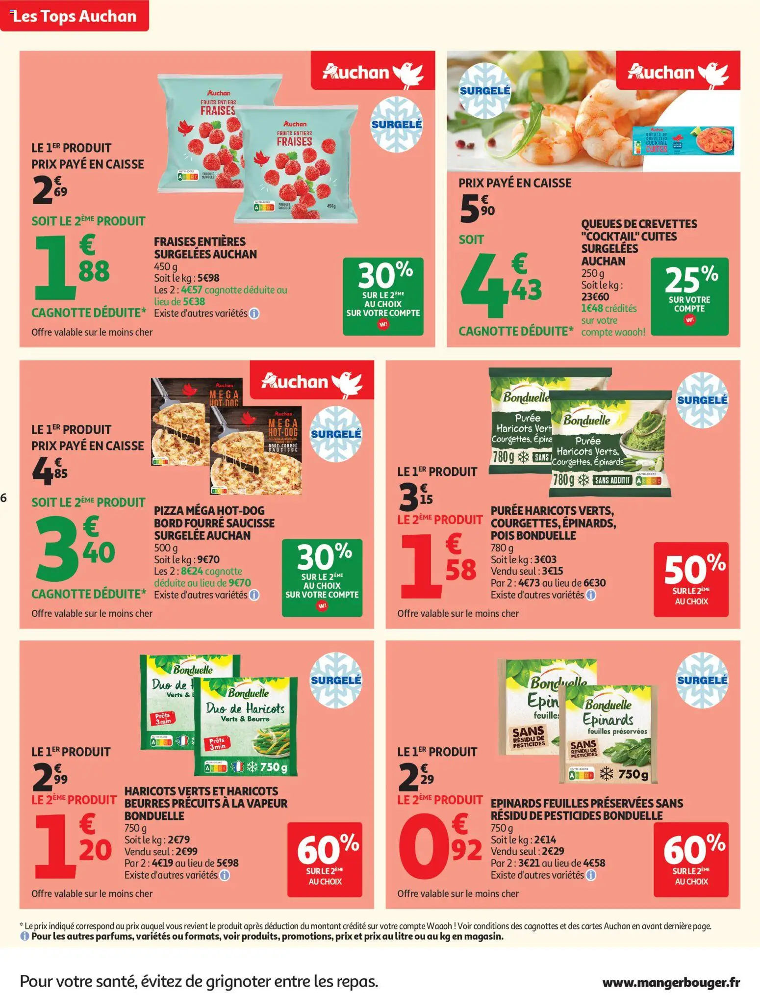 {H1} | Page: 6 | Produits: Haricots verts, Crevettes, Pois, Saucisse