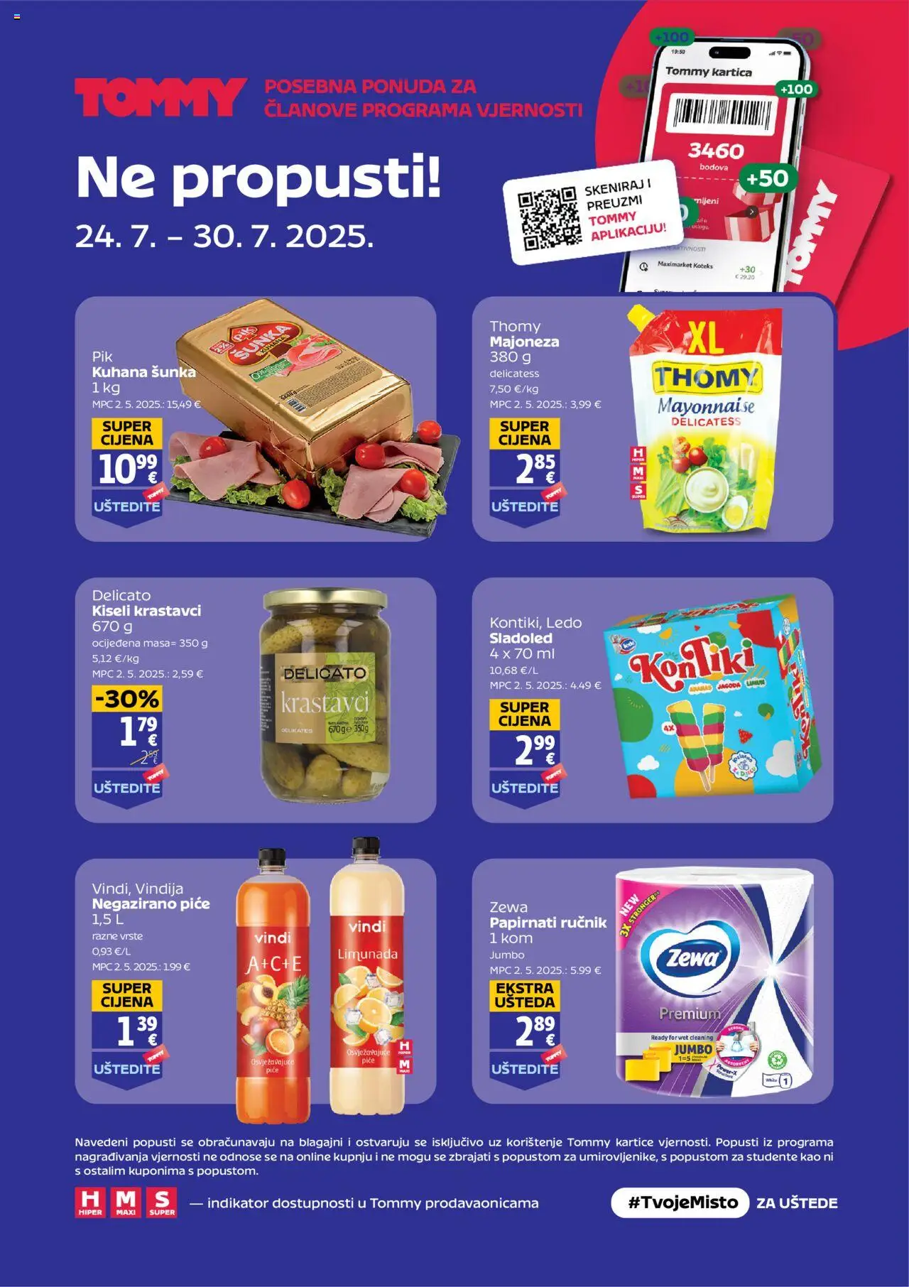 Tommy katalog | vrijedi od 24.07.2025 | Stranica: 1 | Proizvodi: Ledo, Sladoled, Zewa, Kiseli krastavci