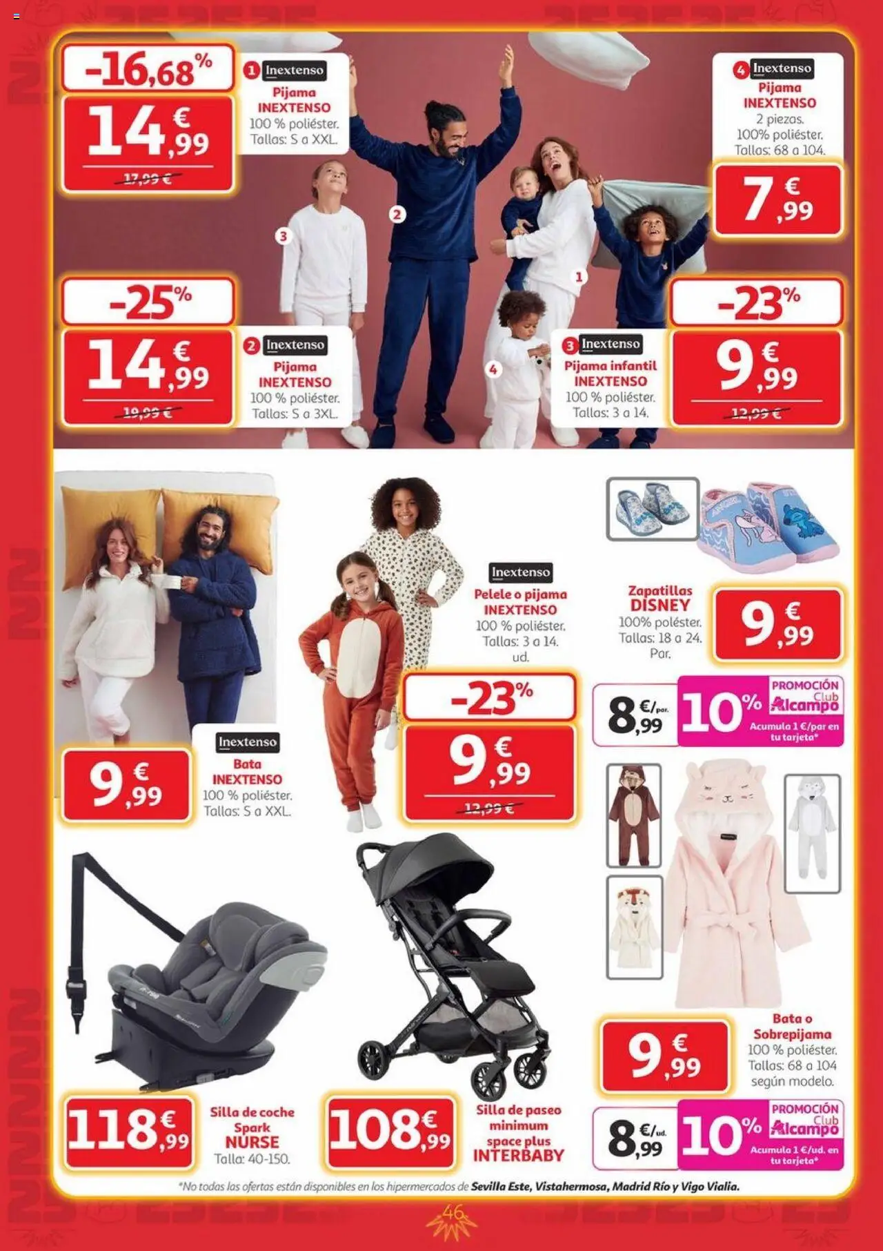 Alcampo - Canarias │ válido desde el 09.10.2025 | Página: 46 | Productos: Pijama, Zapatillas, Silla, Pijama infantil