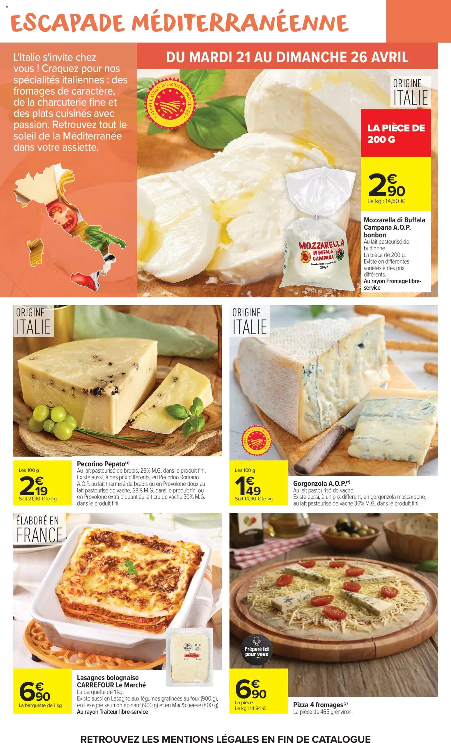{H1} | Page: 6 | Produits: Four, Epinard, Mozzarella, Lasagnes