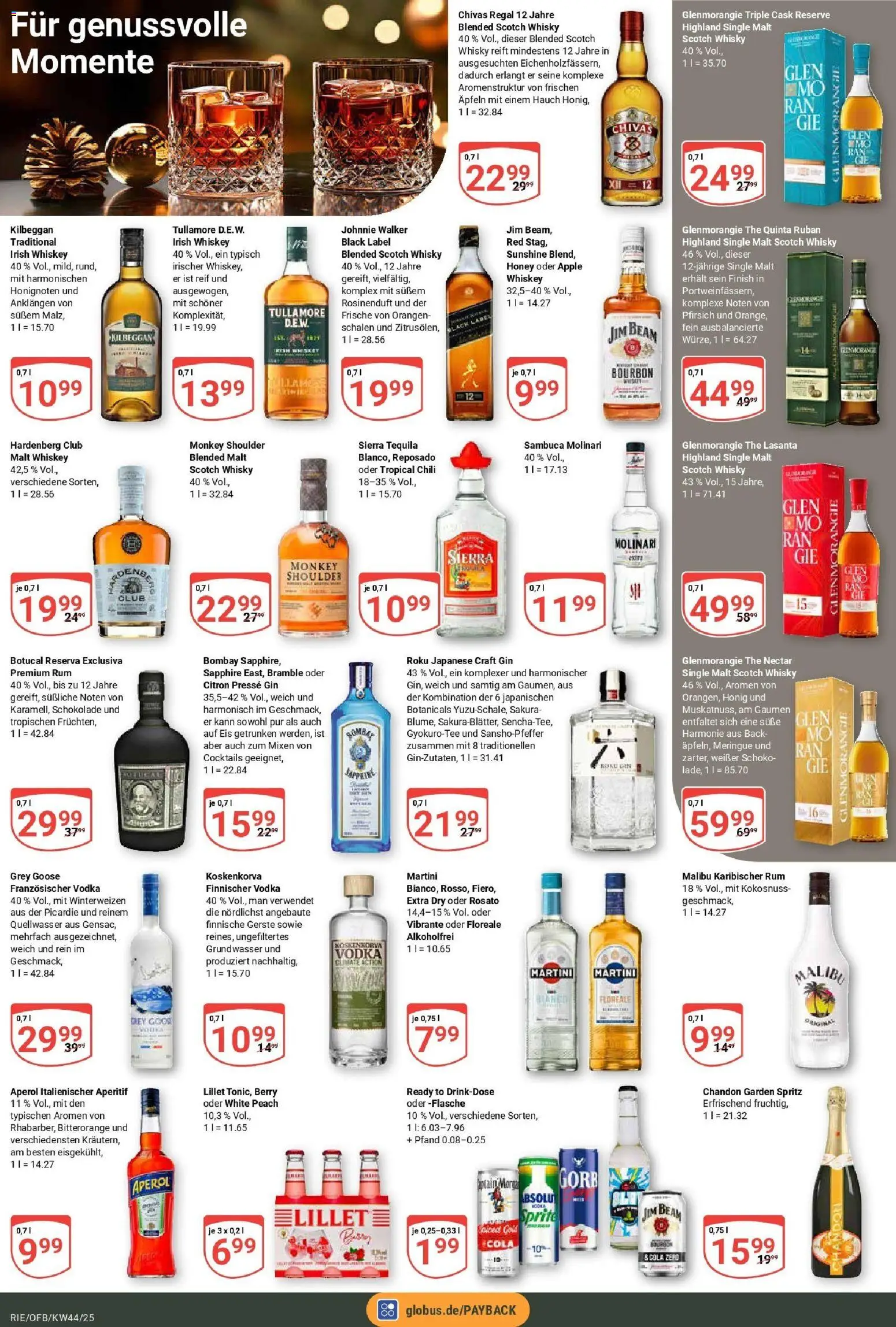 Globus prospekt Bochum-Riemke	 – gültig ab 26.10.2025 | Seite: 20 | Produkte: Cola, Aperol, Sambuca molinari, Whiskey