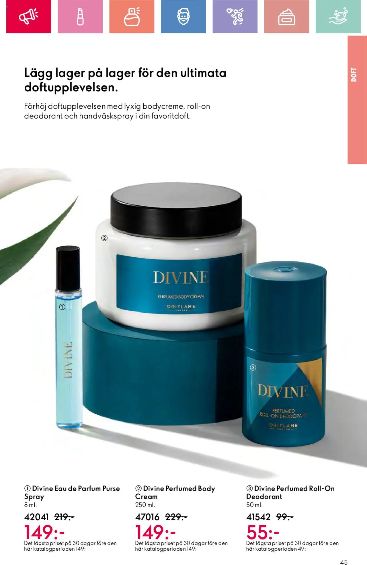 Oriflame reklamblad aktuell från 03.08.2025 | Sida: 45 | Produkter: Doft, Deodorant