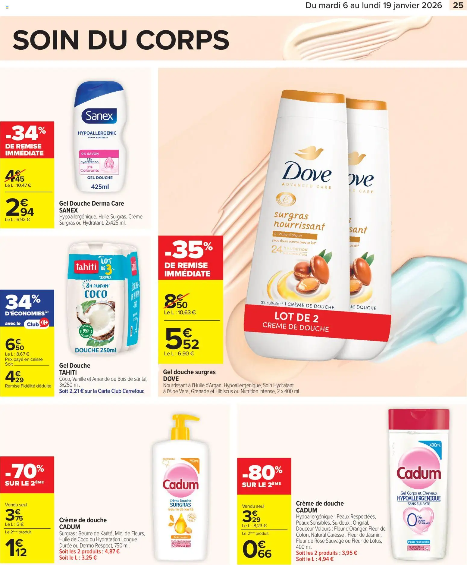 {H1} | Page: 27 | Produits: Gel douche, Douche, Beurre, Huile