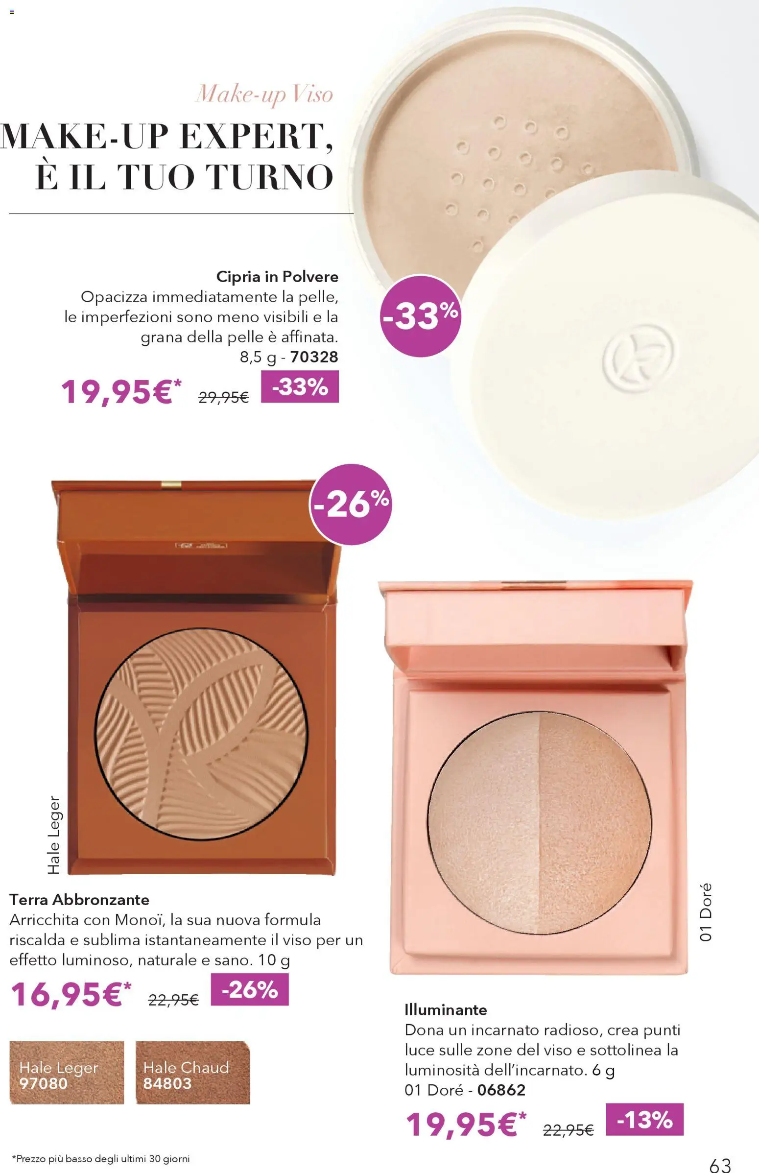 Volantino Yves Rocher del 02.04.2026 | Pagina: 63 | Prodotti: Illuminante, Terra abbronzante, Cipria, Terra