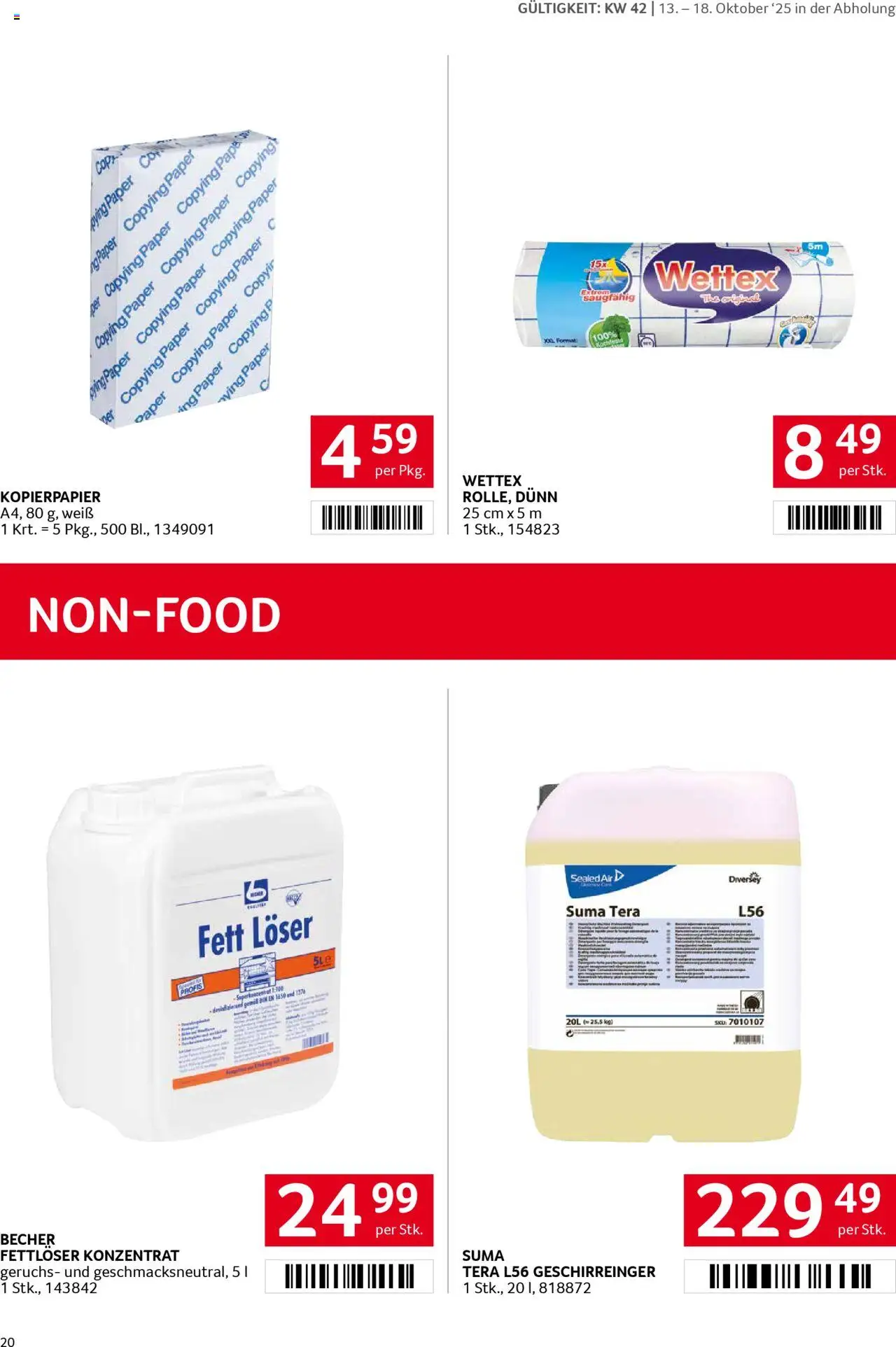 Transgourmet Flugblatt gültig ab 13.10.2025 | Seite: 20