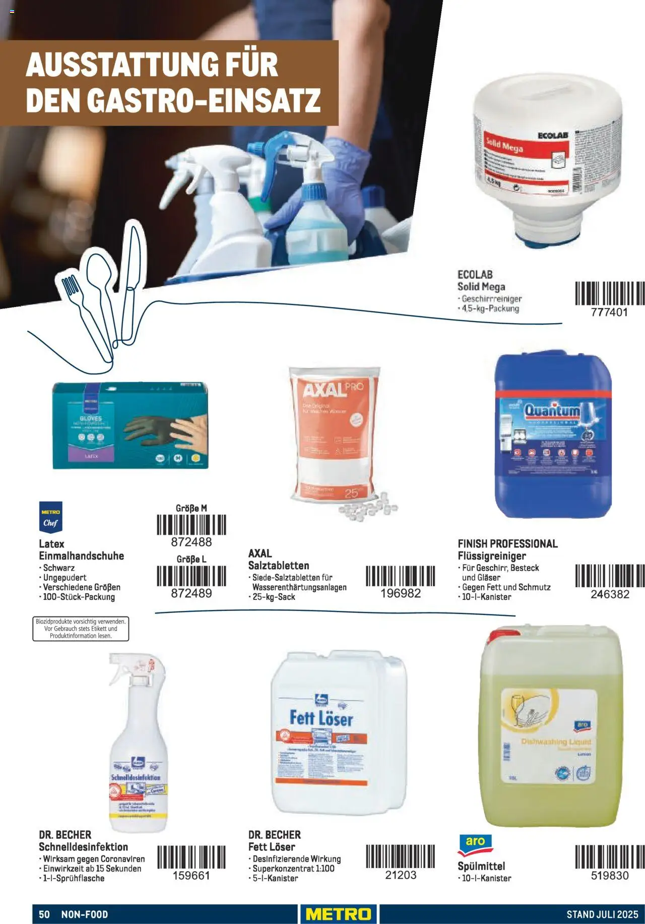 Metro - Sortimentskatalog Lieferservice – gültig ab 31.07.2025 | Seite: 50 | Produkte: Finish