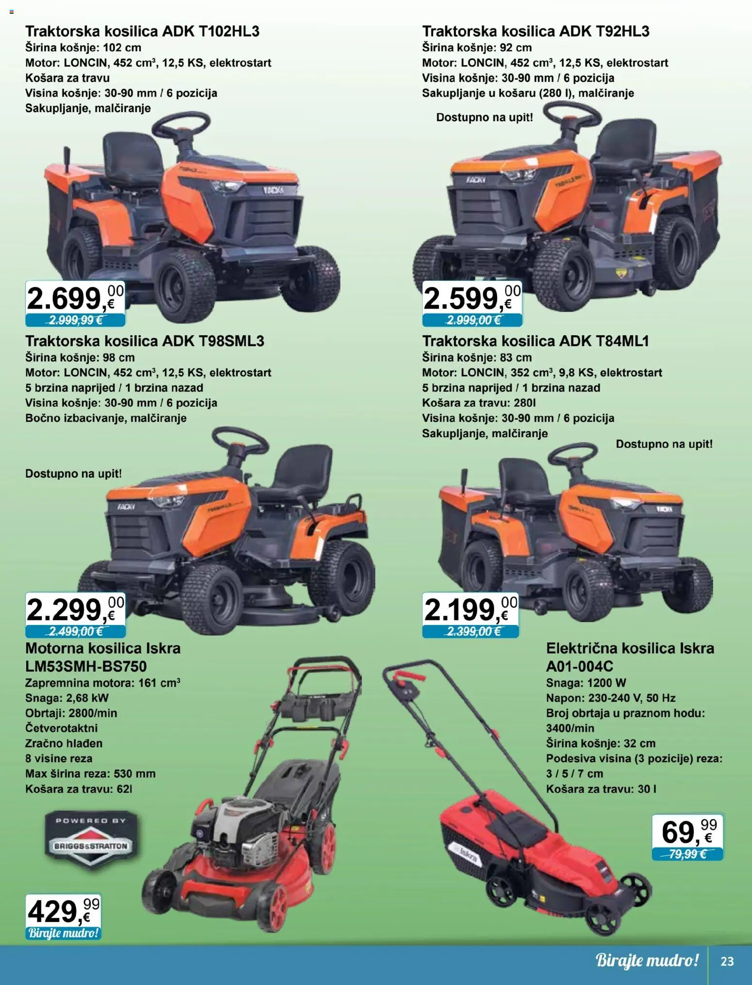 KTC katalog | vrijedi od 04.03.2026 | Stranica: 18 | Proizvodi: Kosilica, Košara, Traktorska kosilica