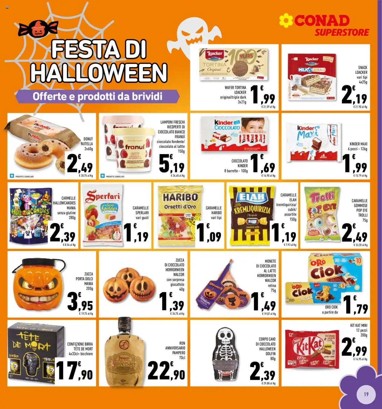 Volantino Conad del 22.10.2025 | Pagina: 19 | Prodotti: Birra, Caramelle, Latte, Rum