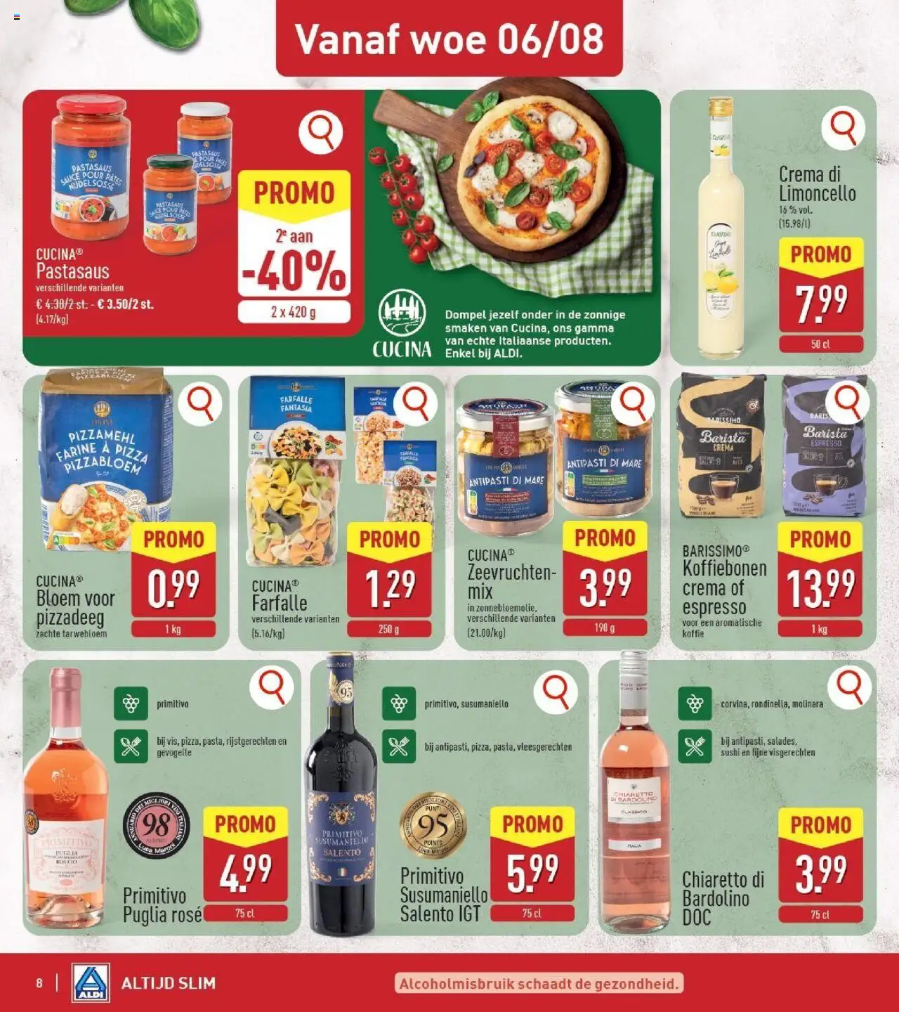 {H1} | Pagina: 8 | Producten: Pizza, Sushi, La, Koffiebonen