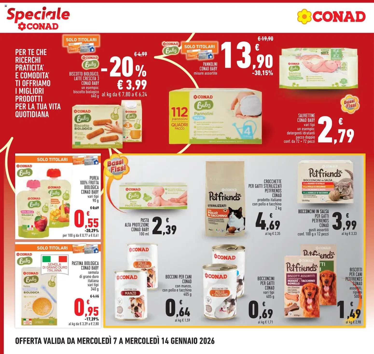 Volantino Conad del 07.01.2026 | Pagina: 6 | Prodotti: Pollo, Frutta, Latte, Vitello