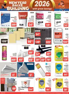 KIT KAT Cash & Carry specials catalogue – valid from 02.01.2026 | Page: 2 | Products: Tile grout, Adhesive, Plaster, Cement