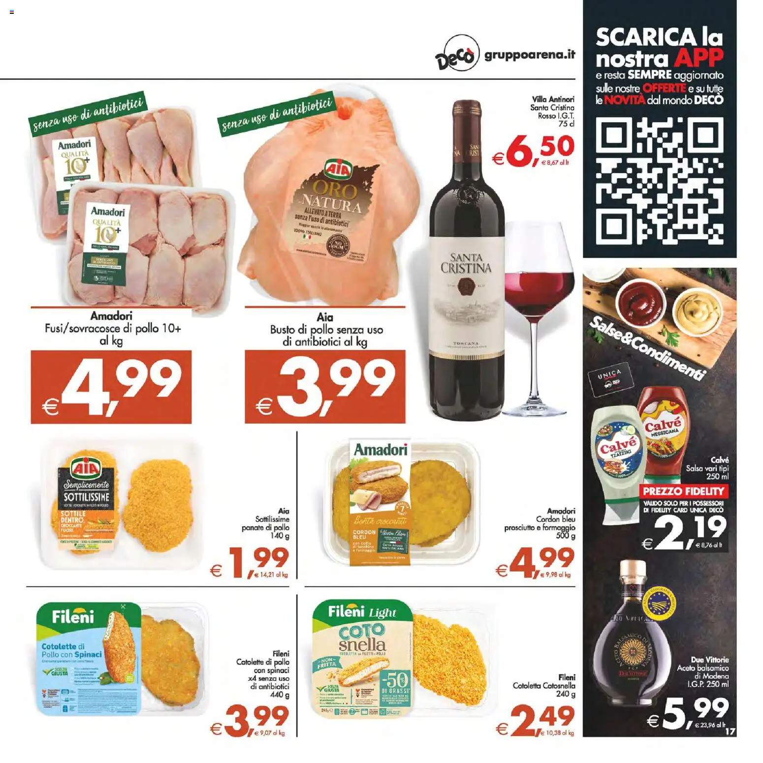 Volantino Decò del 24.10.2025 | Pagina: 20 | Prodotti: Pollo, Formaggio, Prosciutto, Aceto