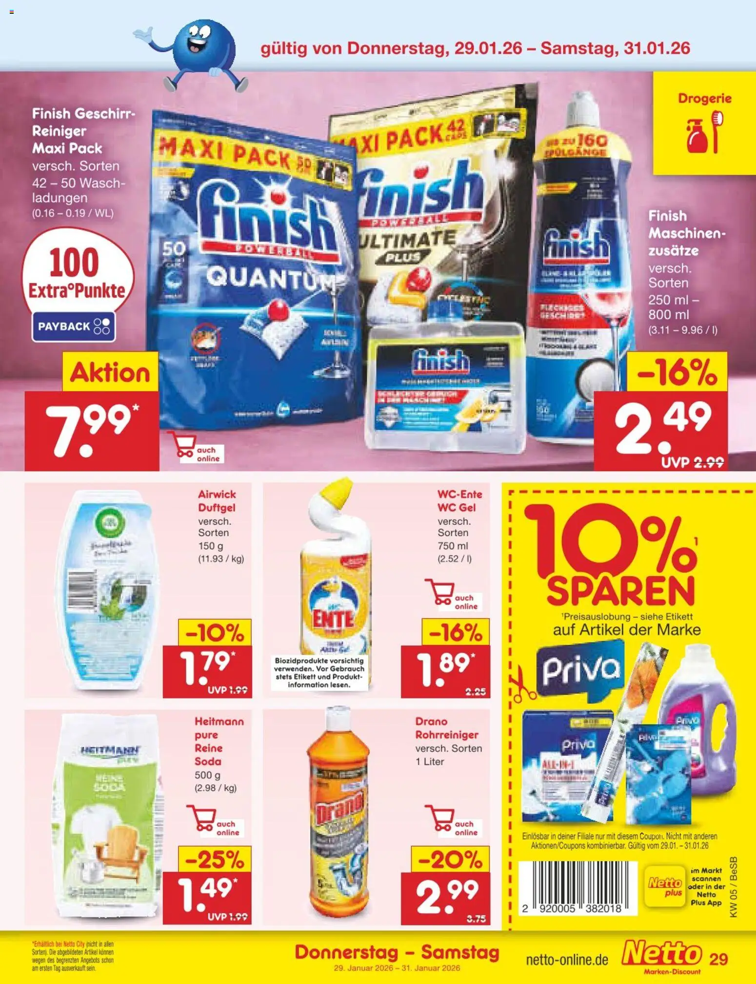 Netto Marken-Discount Prospekt 	 – gültig ab 26.01.2026 | Seite: 37 | Produkte: Finish, Ente
