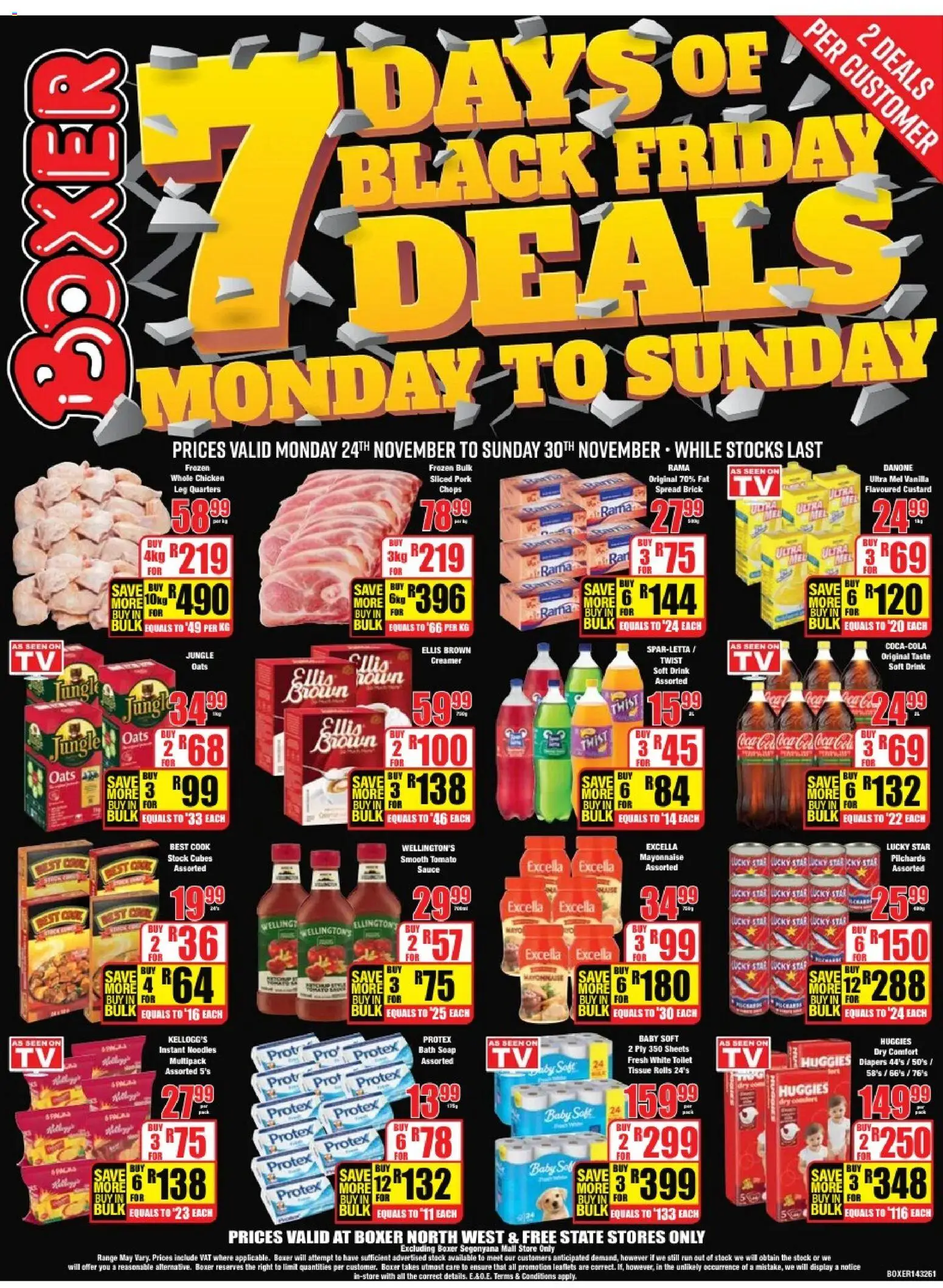 New Boxer catalogue – valid from 24.11.2025 | Page: 4 | Products: Custard, Pork, Soap, Sauce