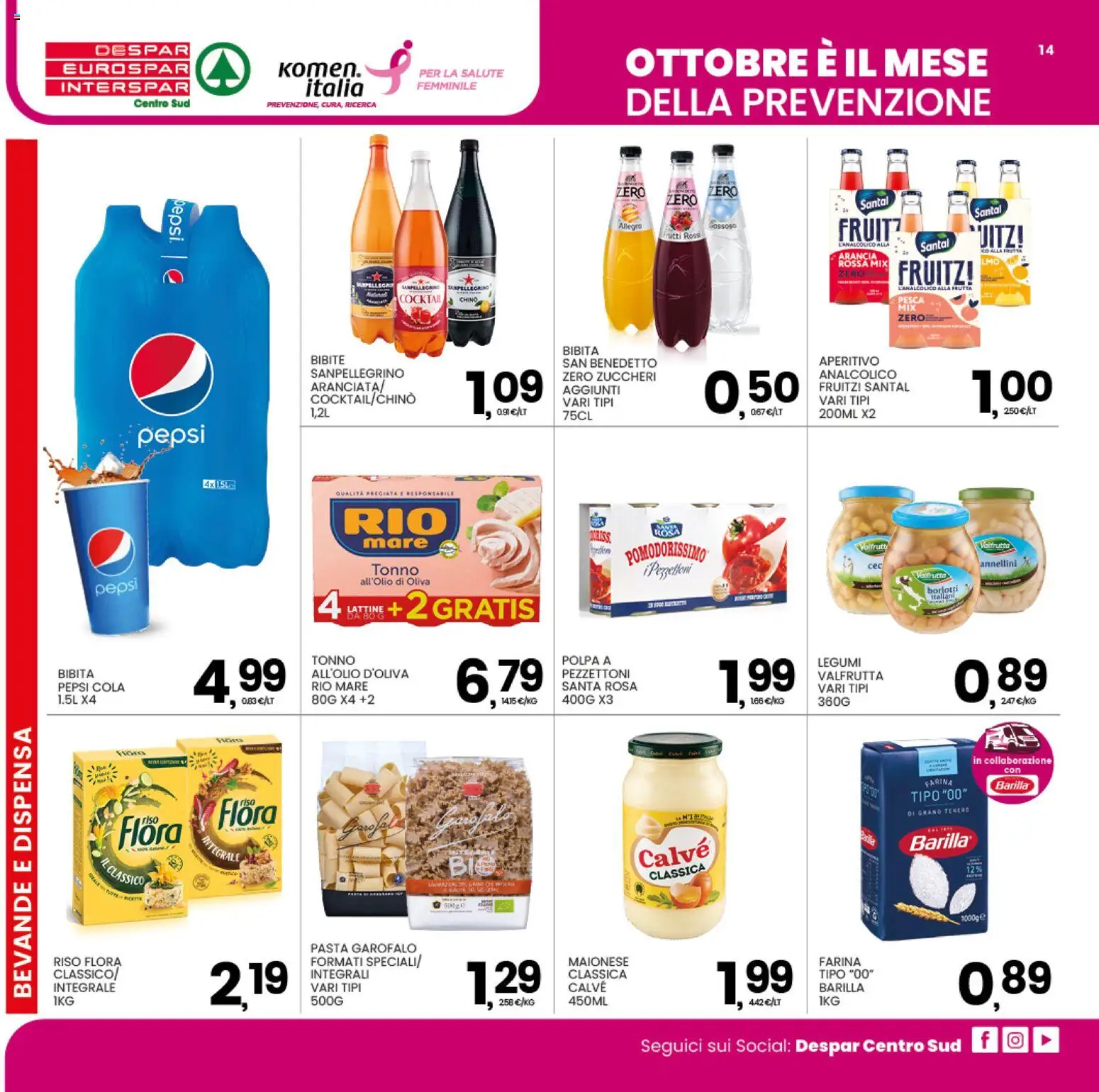 Volantino Interspar del 23.10.2025 | Pagina: 14 | Prodotti: Riso, Pasta, Pesca, Arancia