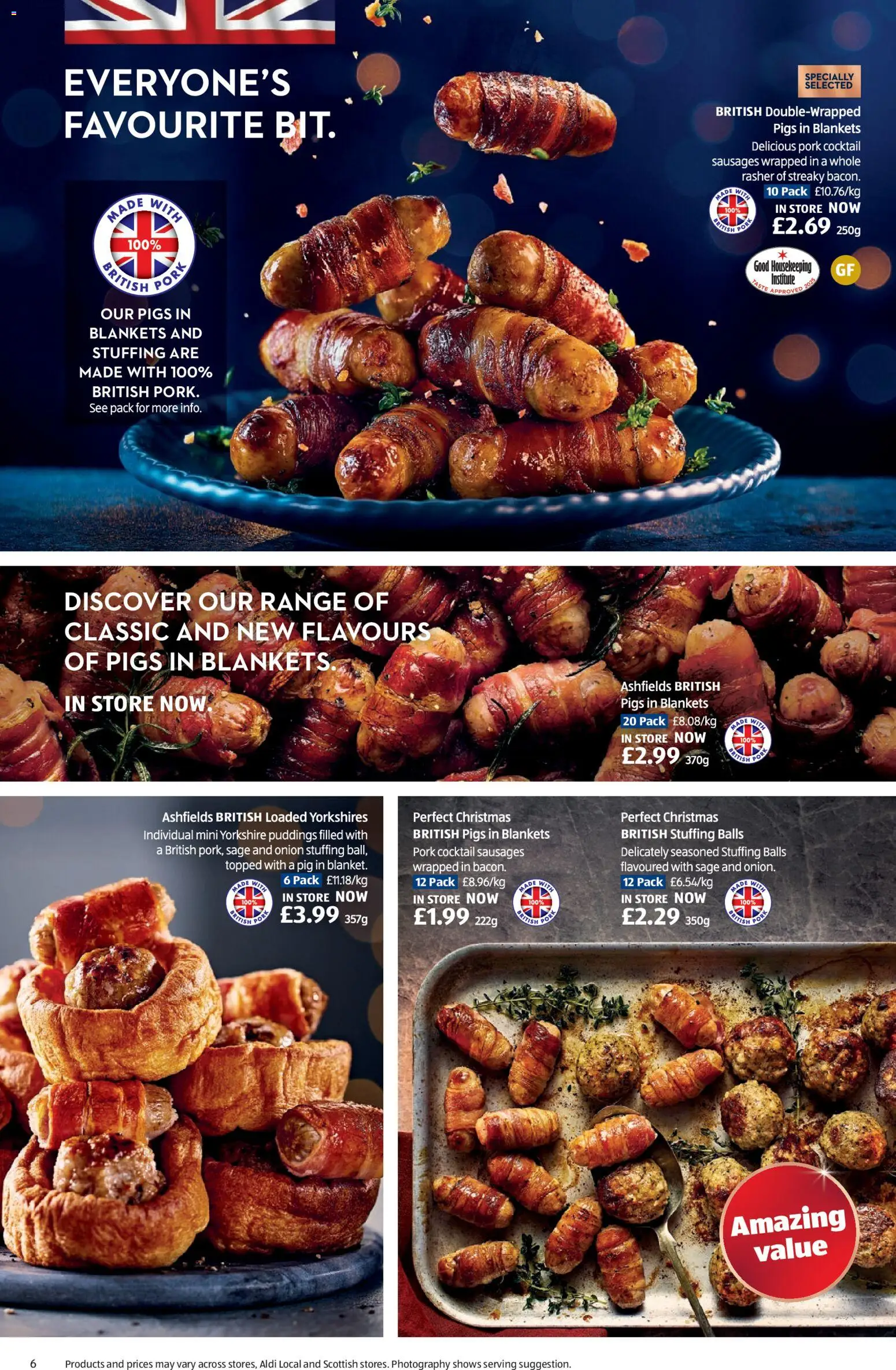 {H1} | Page: 6 | Products: Onion, Pork, Sausages