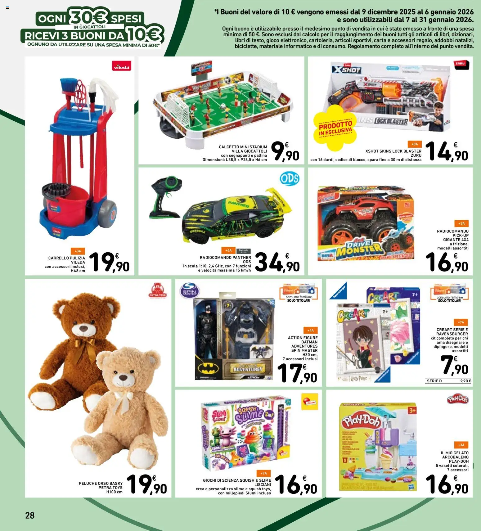 Volantino Spazio Conad del 10.12.2025 | Pagina: 28 | Prodotti: Gelato, Carrello, Scala, Gioco