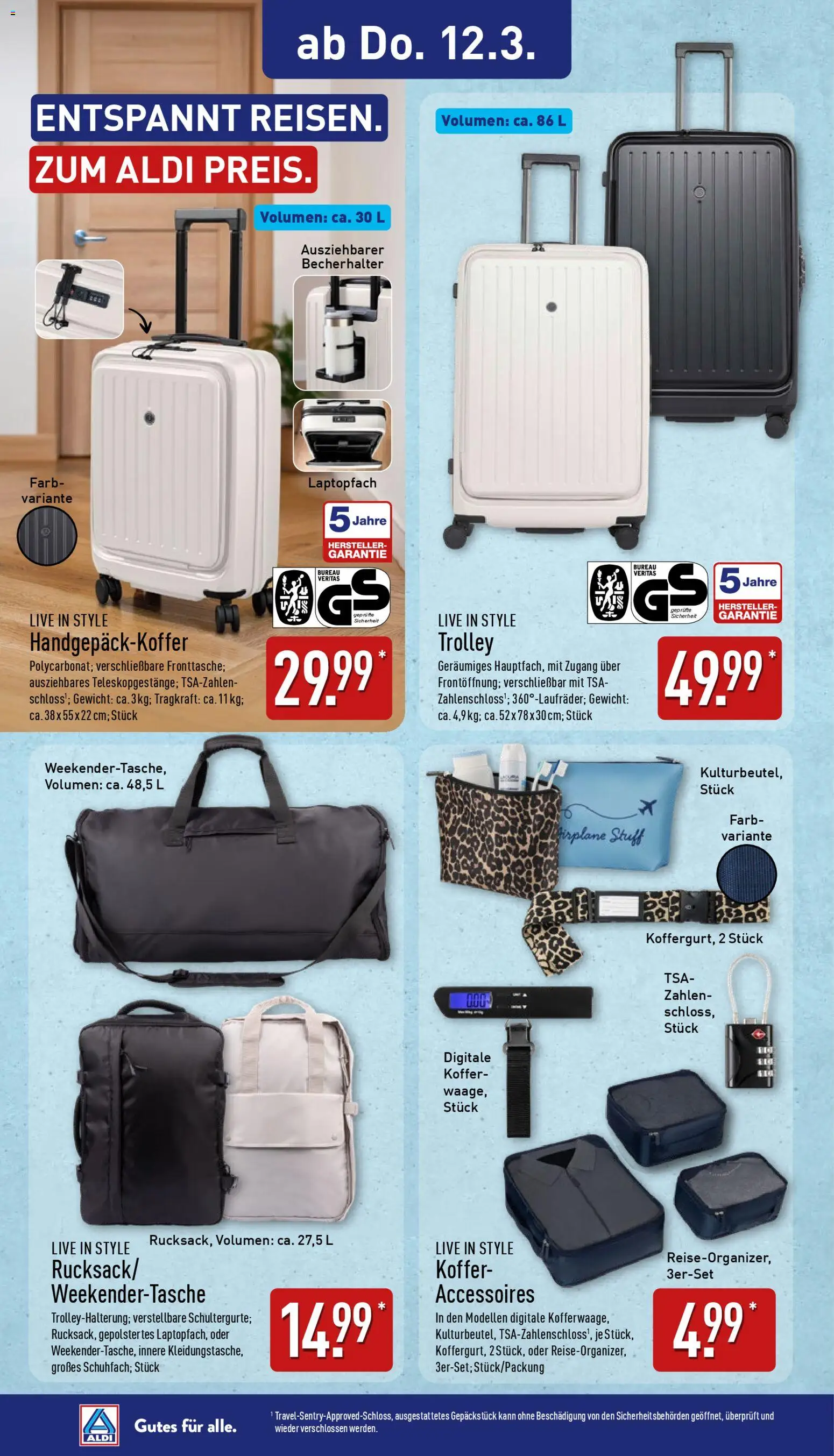 Aldi Ausblick – gültig ab 09.03.2026 | Seite: 9 | Produkte: Gewicht, Koffer