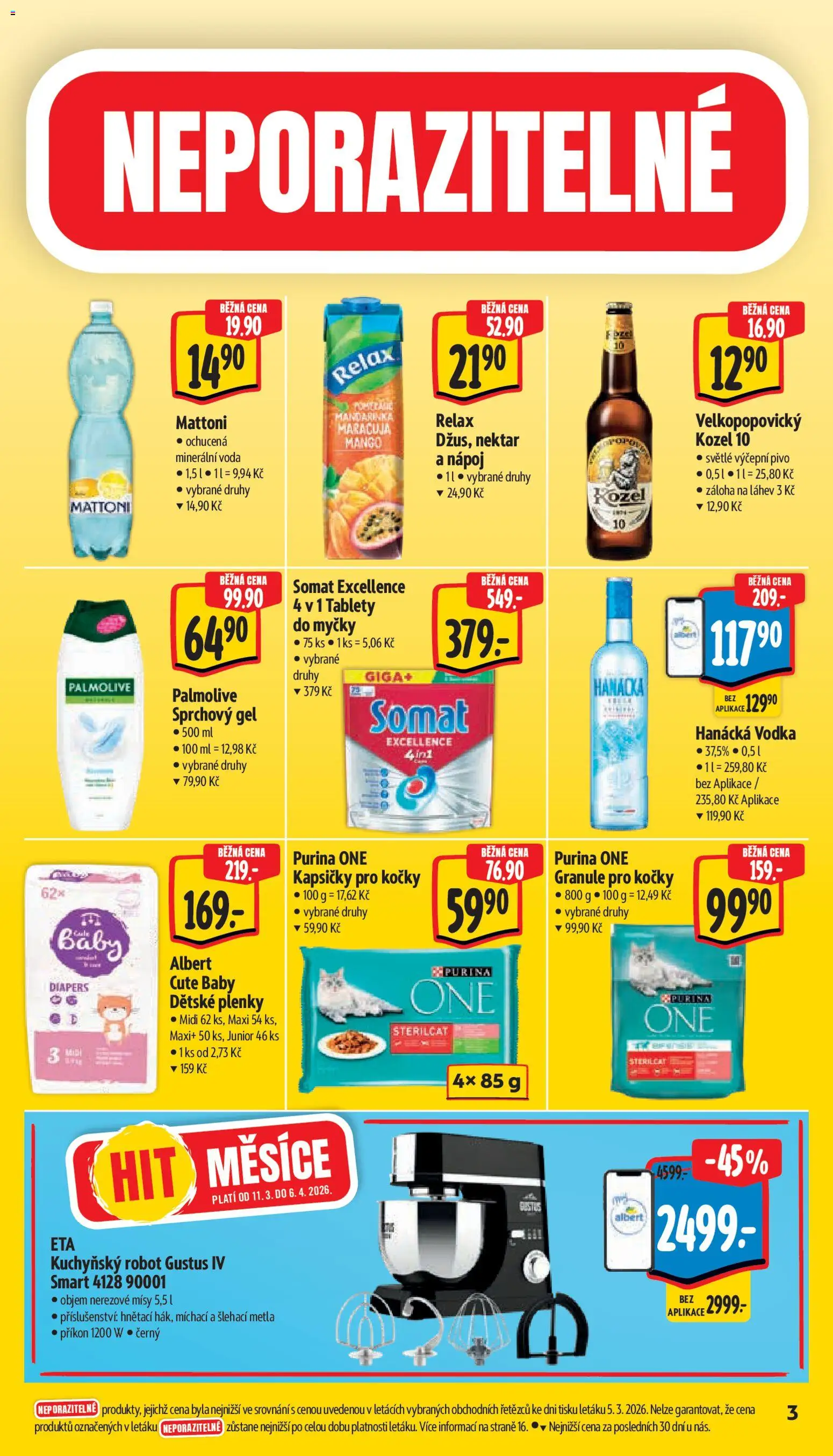 Albert leták - Supermarket od 11.03.2026 | Strana: 7 | Produkty: Sprchový gel, Pivo, Vodka, Kozel