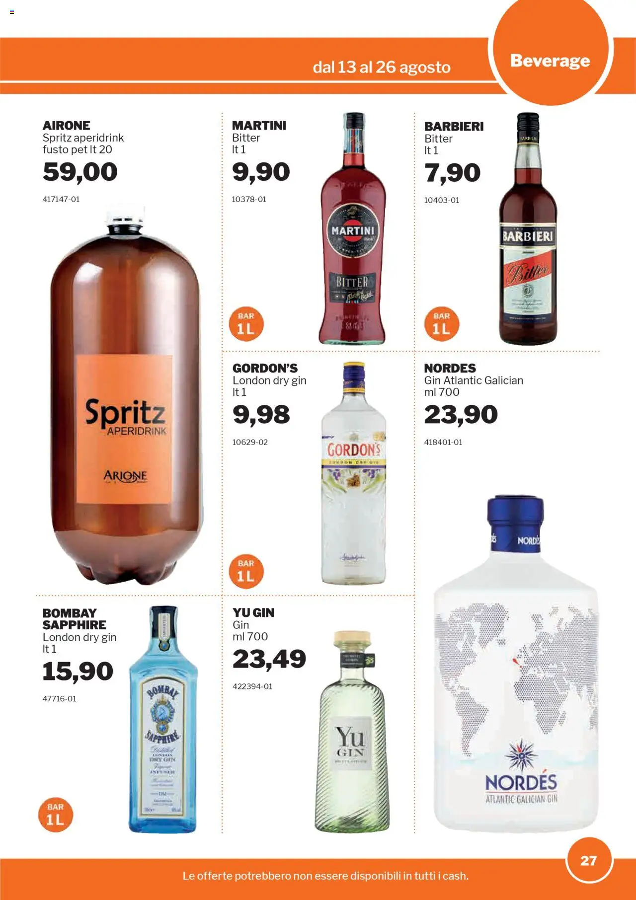 Volantino Sogegross del 13.08.2025 | Pagina: 27 | Prodotti: Gin