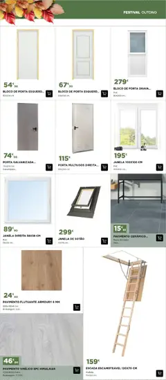 Pré-visualização BricoMarché - Festival Outono Inverno válido de 09.10.2025 | Página: 8 | Produtos: Escada, Pavimento cerâmico, Porta, Janela