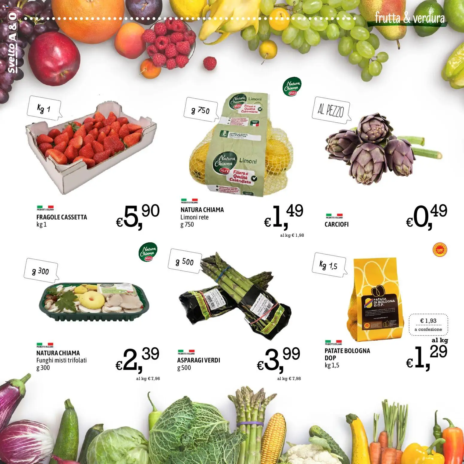 Volantino A&O del 26.03.2026 | Pagina: 4 | Prodotti: Fragole, Funghi, Carciofi, Asparagi