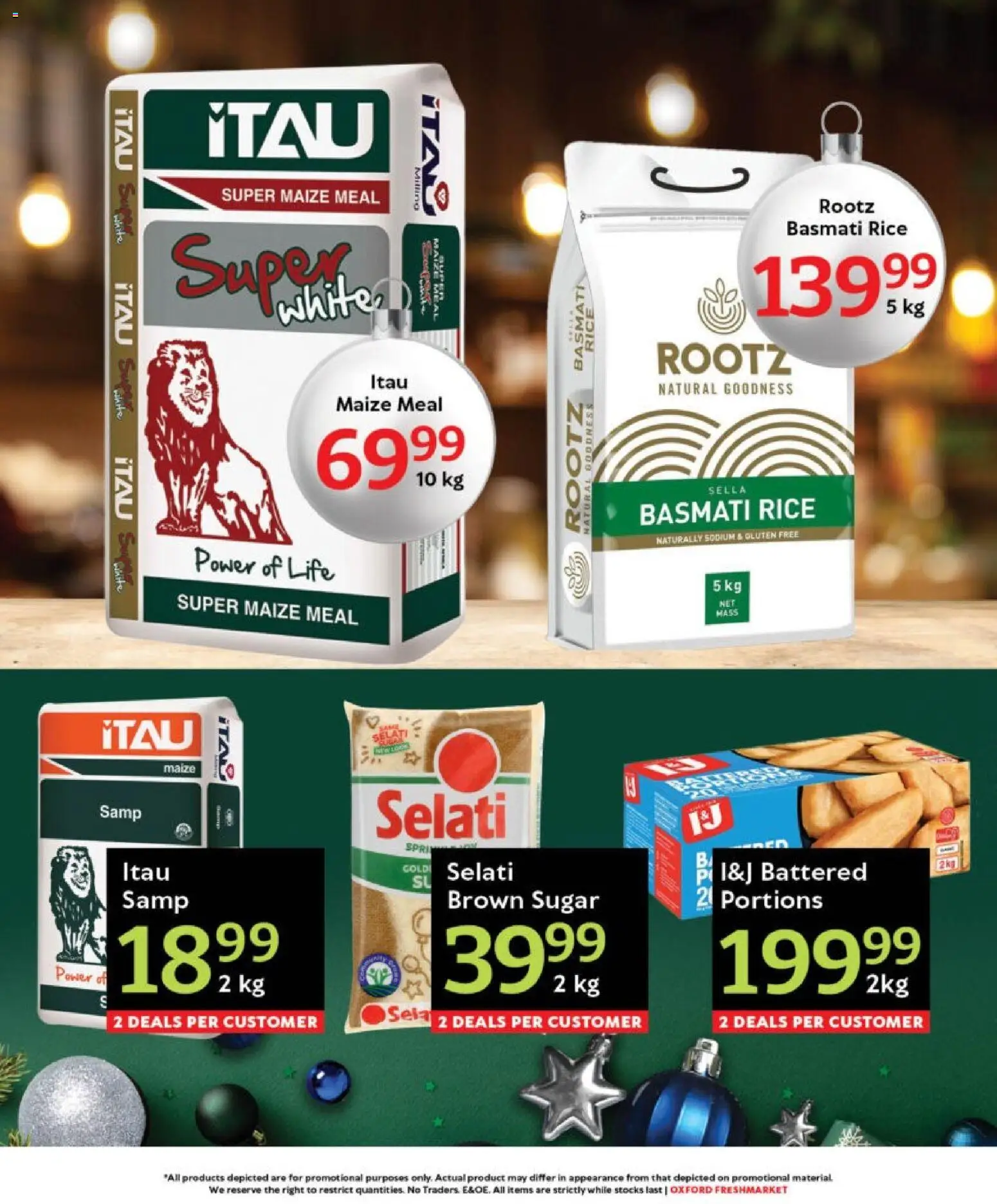 New Oxford Freshmarket catalogue – valid from 25.11.2025 | Page: 4 | Products: Maize meal, Rice, Sugar