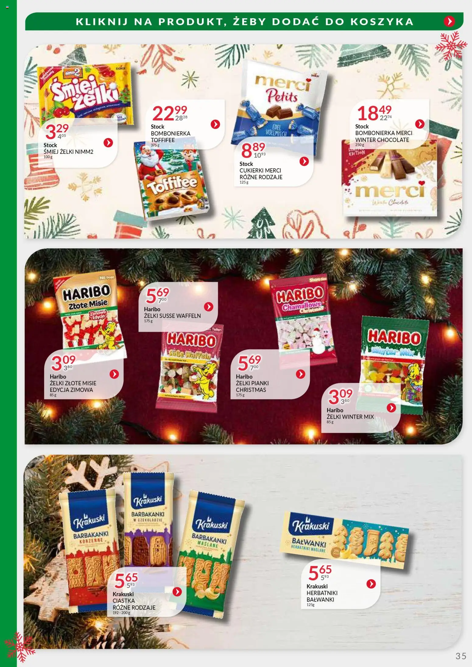 Eurocash Gazetka - Oferta Handlowa MR Południowy Wschód od 24.11.2025 | Strona: 35 | Produkty: Bombonierka, Merci, Toffifee, Herbatniki