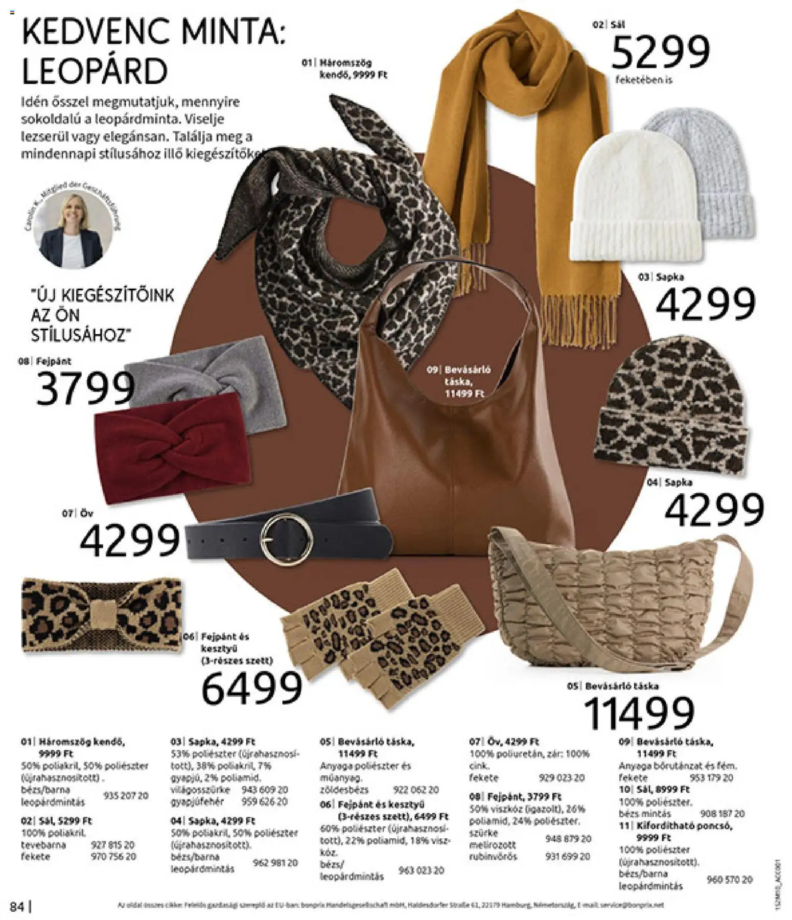 Bonprix akciós ujság - amely érvényes a következő dátumtól: 24.11.2025 | Oldal: 86 | Termékek: Sapka, Kesztyű, Öv, Táska