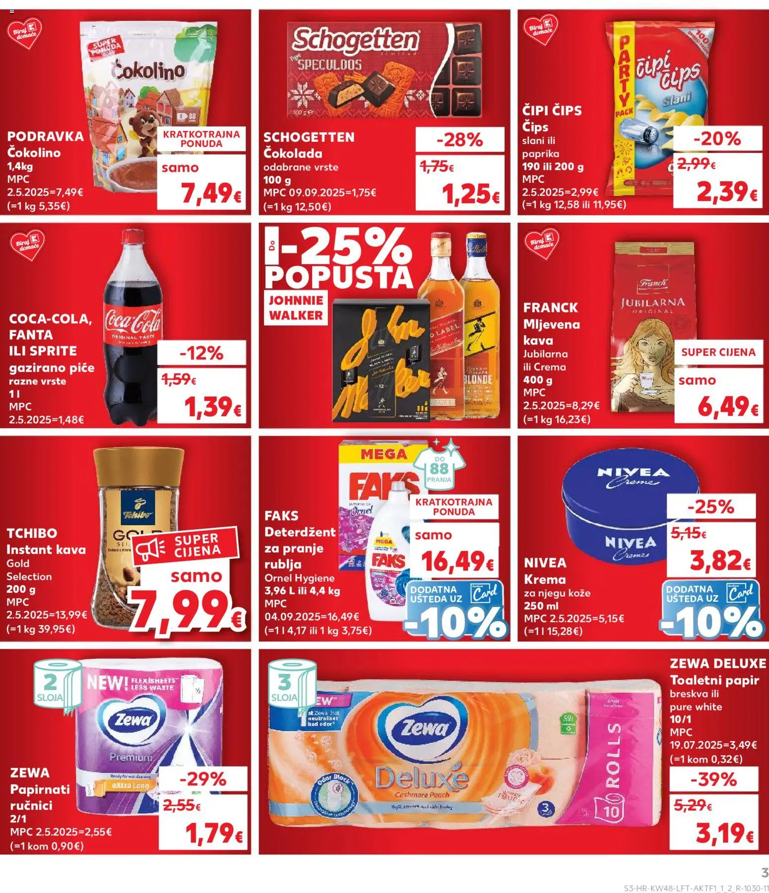 Kaufland katalog | vrijedi od 26.11.2025 | Stranica: 3 | Proizvodi: Coca cola, Faks, Čokolada, Papirnati ručnici