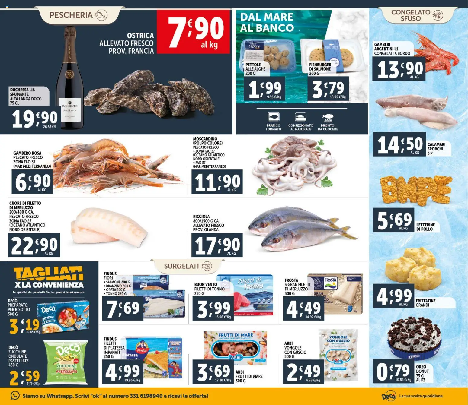 Volantino Decò del 23.02.2026 | Pagina: 7 | Prodotti: Pollo, Vongole, Calamari, Spumante