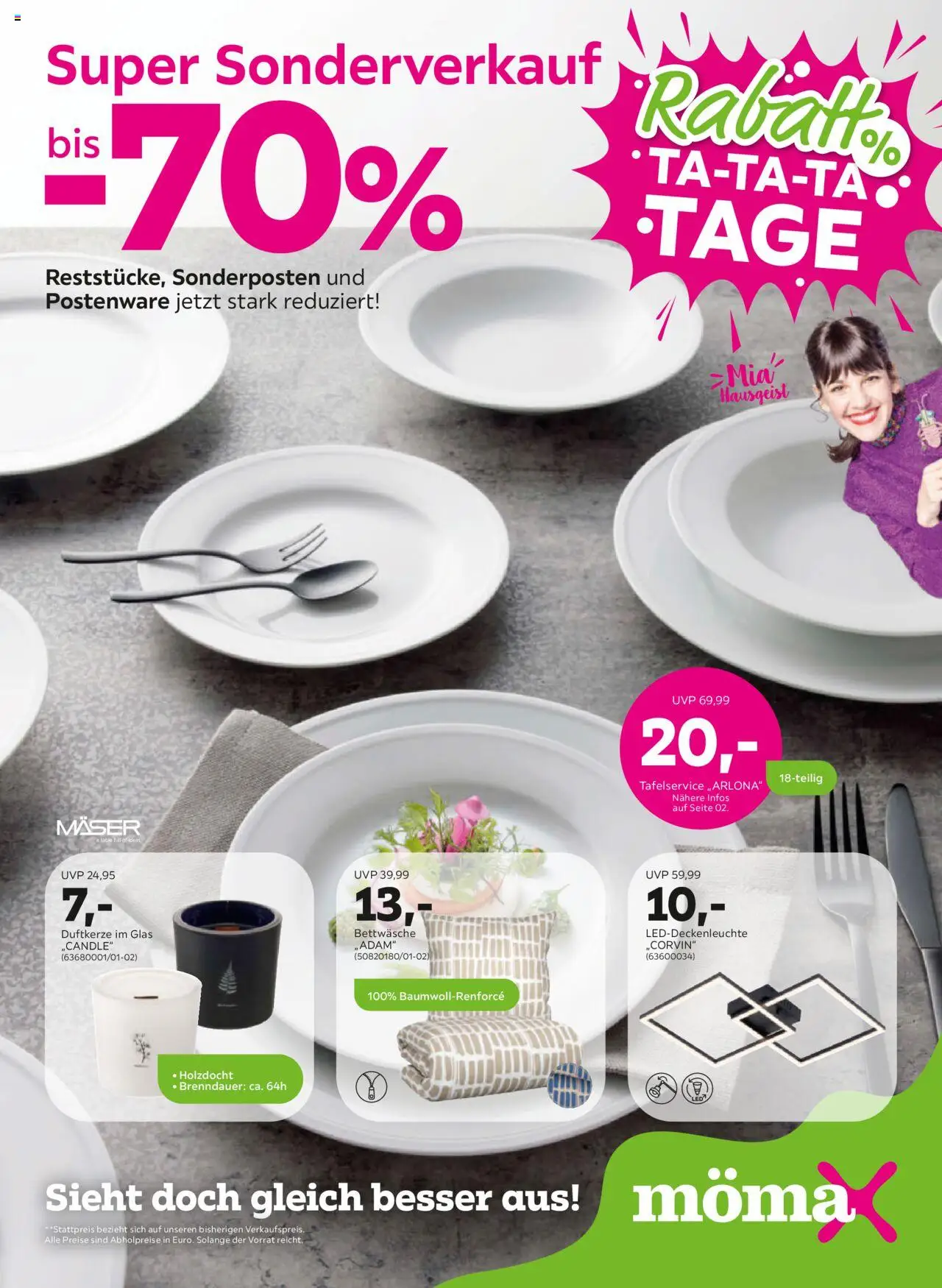Mömax Super Sonderverkauf bis 70% - gültig ab dem 12.08.2025 | Seite: 1 | Produkte: Bettwäsche