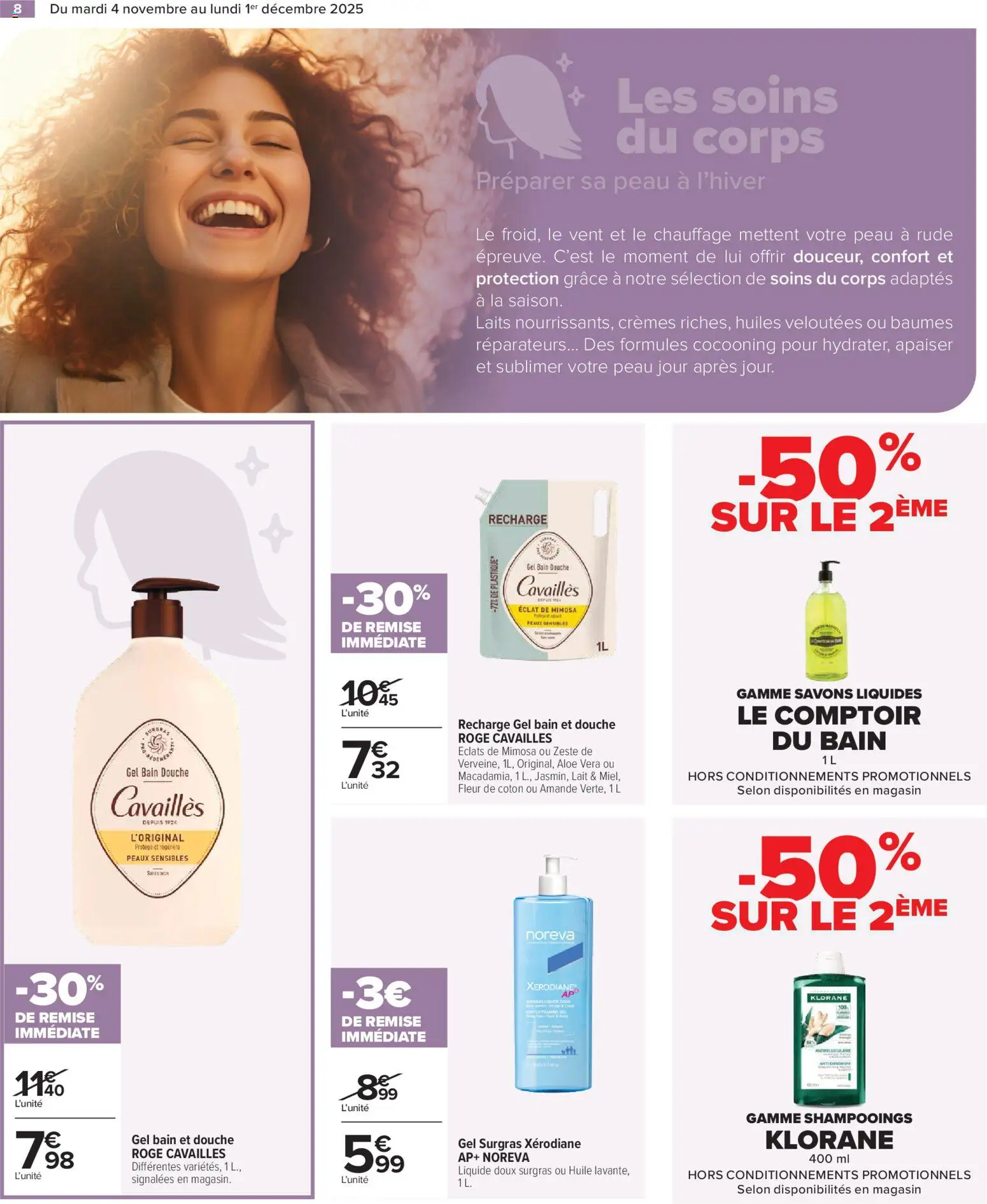 {H1} | Page: 8 | Produits: Amande, Coton, Douche, Huile