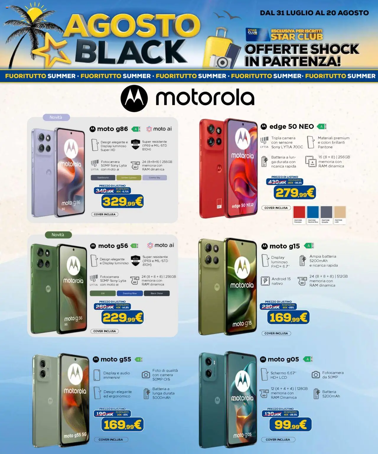 Volantino Euronics del 31.07.2025 | Pagina: 5 | Prodotti: Schermo, Audio, Fotocamera, Batteria