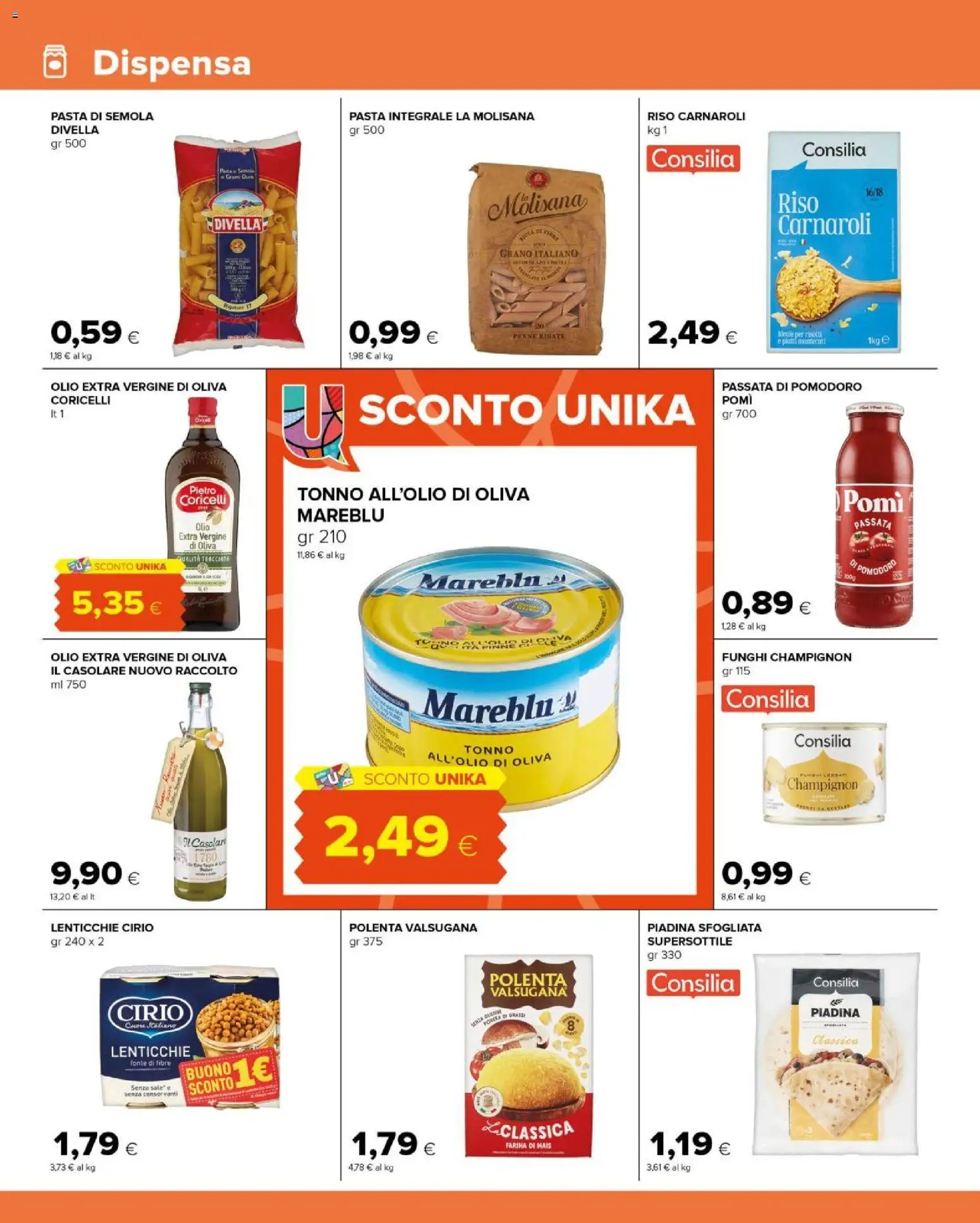 Volantino Tigre del 05.11.2025 | Pagina: 10 | Prodotti: Pasta, Piadina, Tonno, Penne