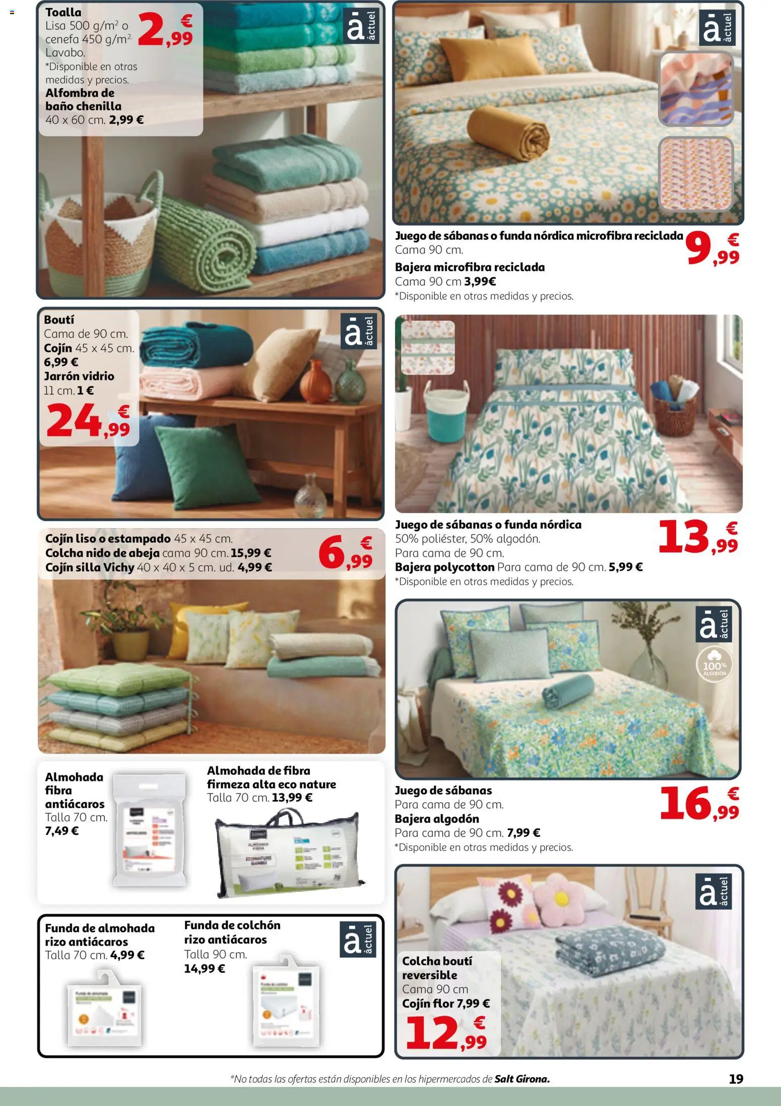 Alcampo - HP Catalán Activ´t a la Primavera │ válido desde el 12.03.2026 | Página: 19 | Productos: Cama, Almohada, Colcha, Alfombra
