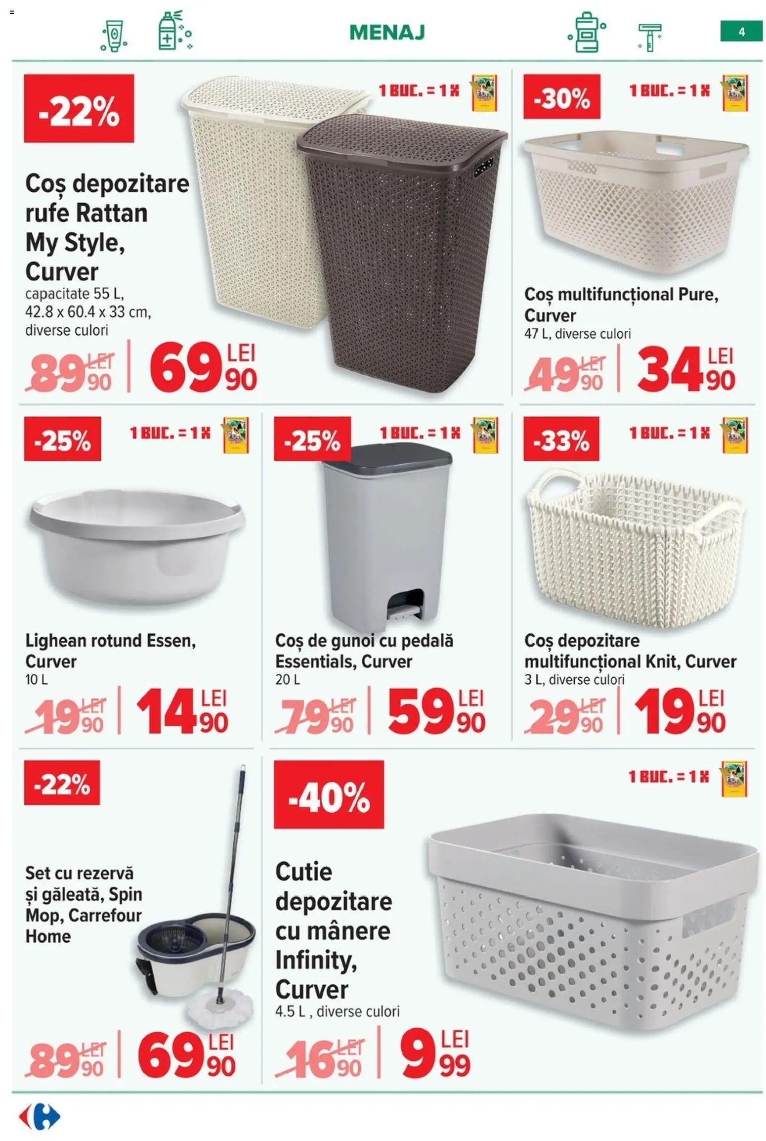 Noul catalog Carrefour – valabil de la 15.04.2026 | Pagină: 6 | Produse: Coș, Cutie
