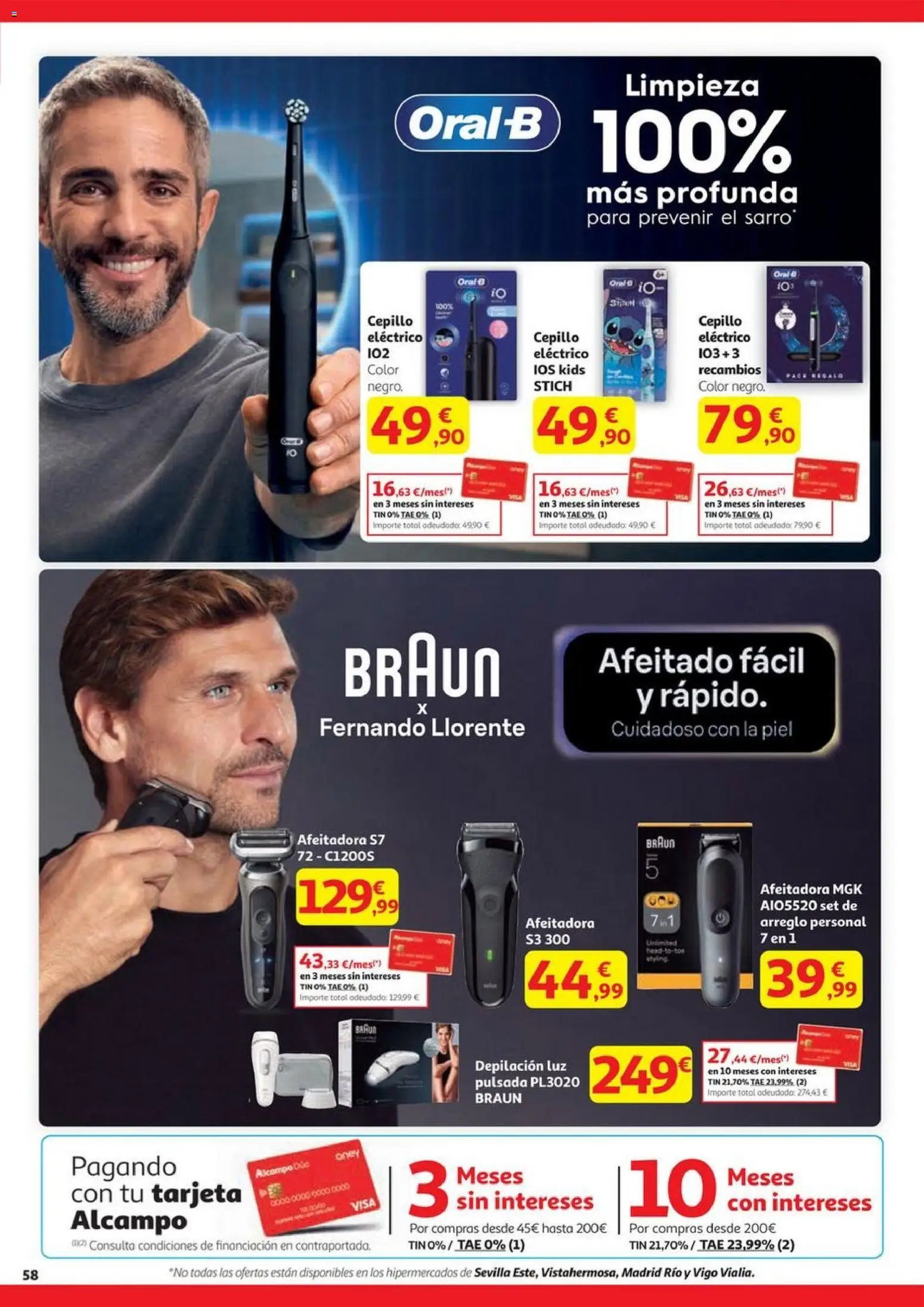 Alcampo - HG Madrid Unificado  │ válido desde el 23.10.2025 | Página: 58 | Productos: Cepillo, Afeitadora